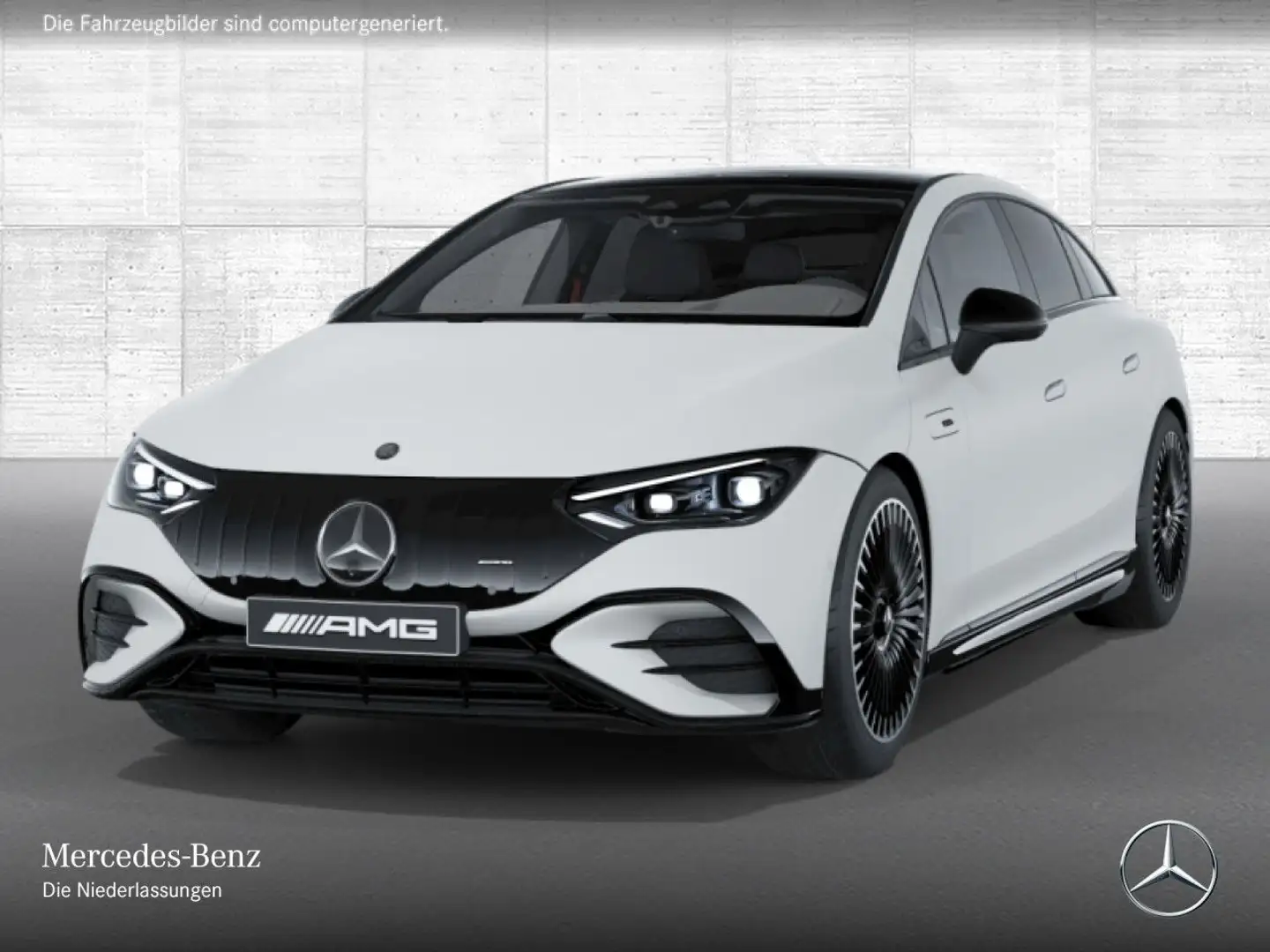 Mercedes-Benz EQE 53 AMG 4M Driversp Fahrass Pano Burmester HUD Weiß - 2