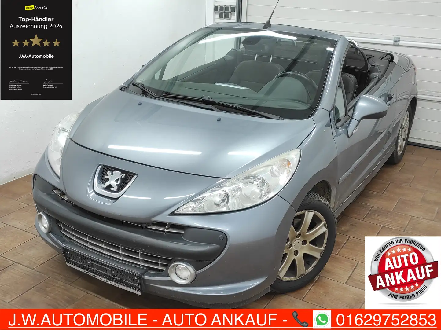 Peugeot 207 CC 120 VTi AUTOMATIK SPORT KLIMA PSC SHZ BC EURO-4 siva - 1
