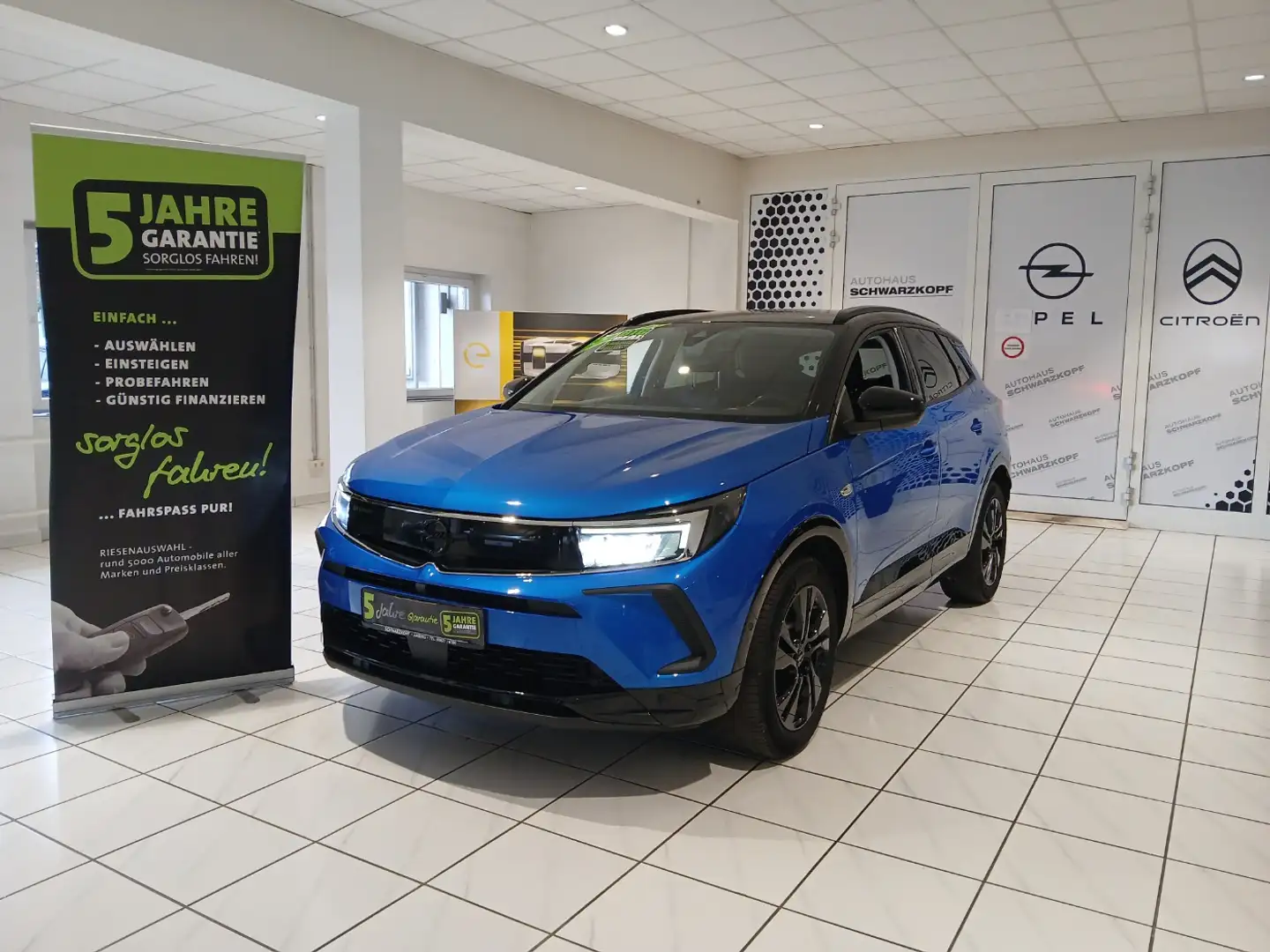 Opel Grandland 1.2T Fin. ab 2,99% AHK,Navi,RückfahrK Blau - 2