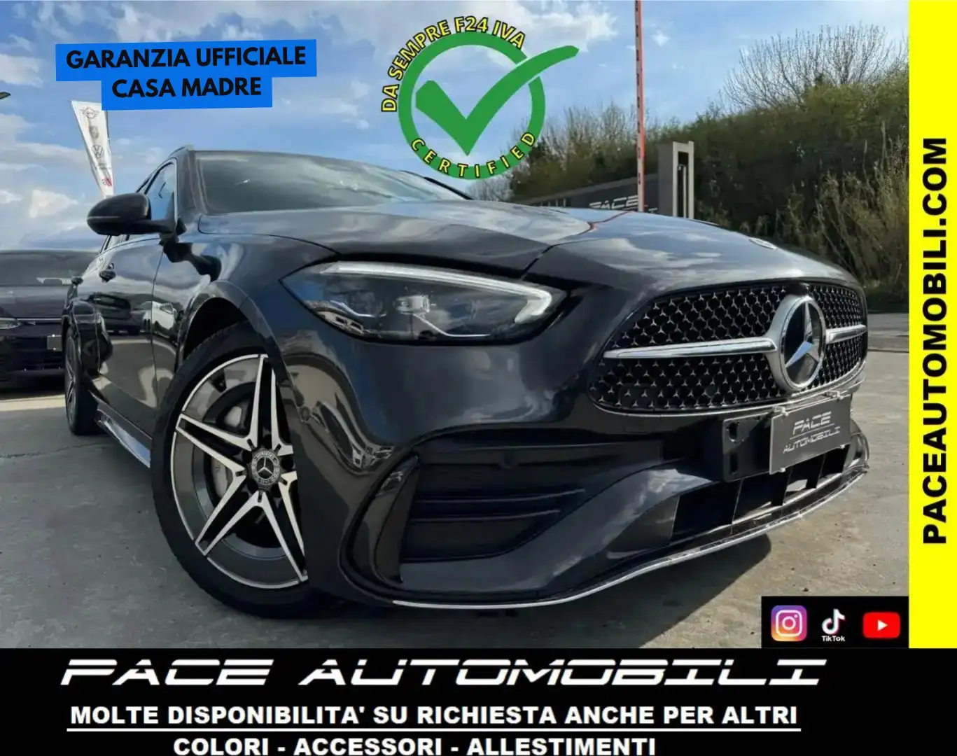 Mercedes-Benz C 220 D AMG PREMIUM LED NAVI KAMERA PDC WIDESCREEN F1 Grigio - 1