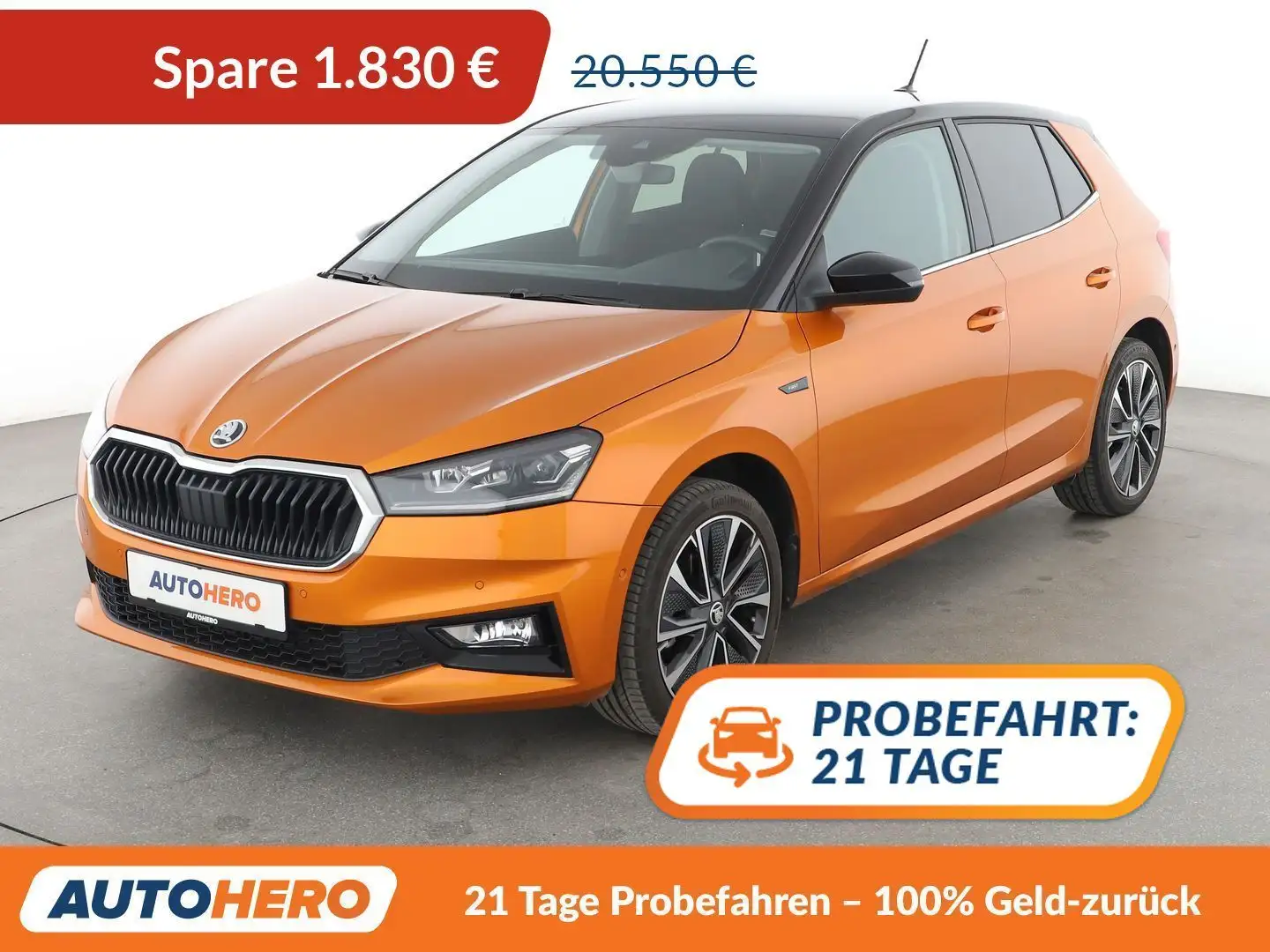 Skoda Fabia 1.0 TSI First Edition Aut.*NAVI*LED*CAM*TEMPO*PDC* Orange - 1