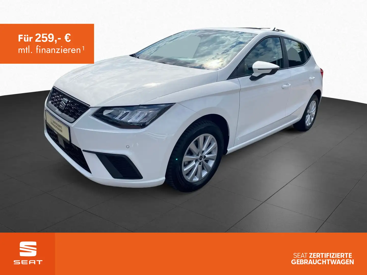 SEAT Ibiza 1.0TSI Style Klima LED Sitzheizung PDC RFK Weiß - 1