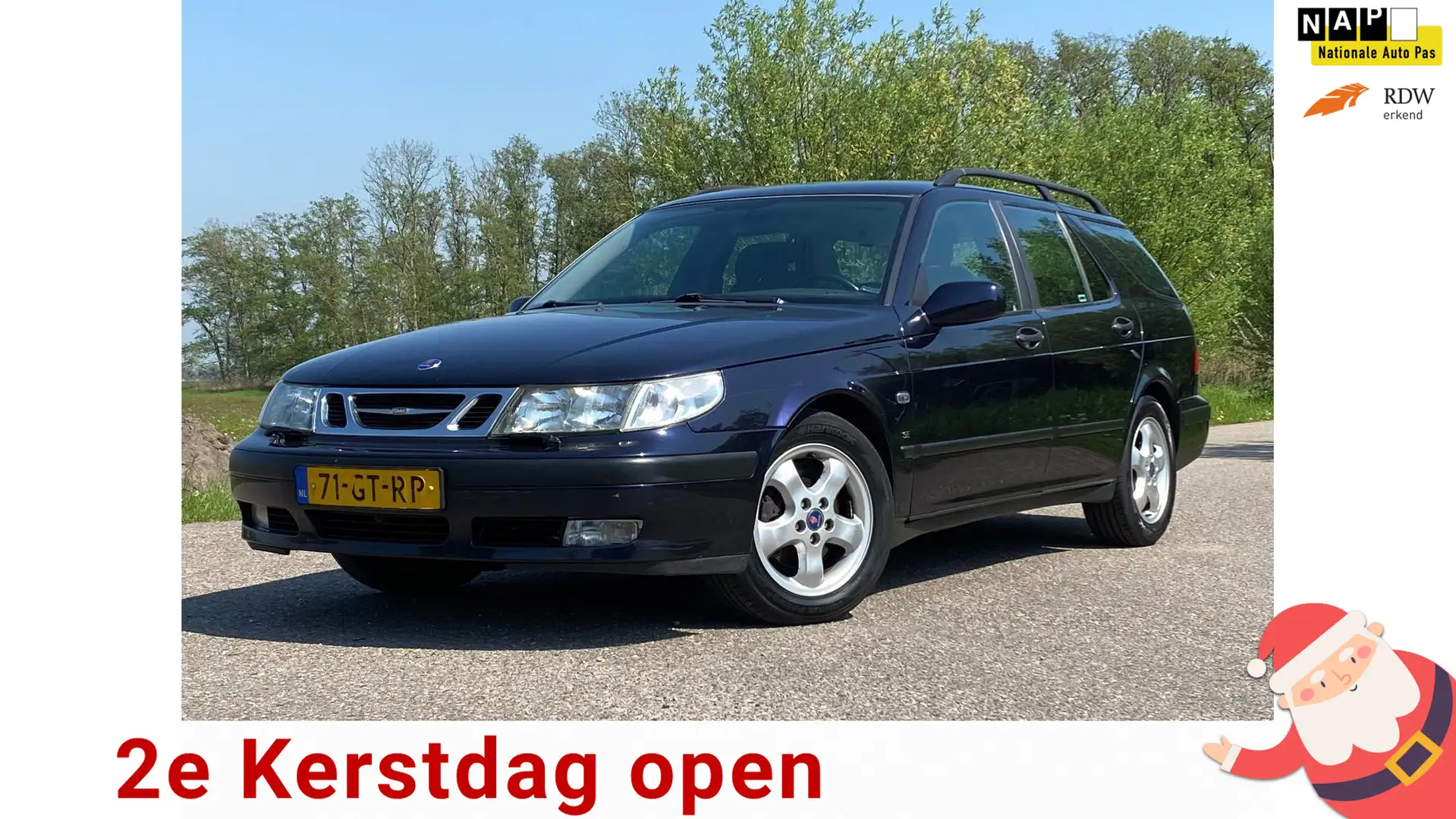 Saab 9-5 Estate 2.3t SE Automaat Leder-Int Airco NAP 185PK Blauw - 1