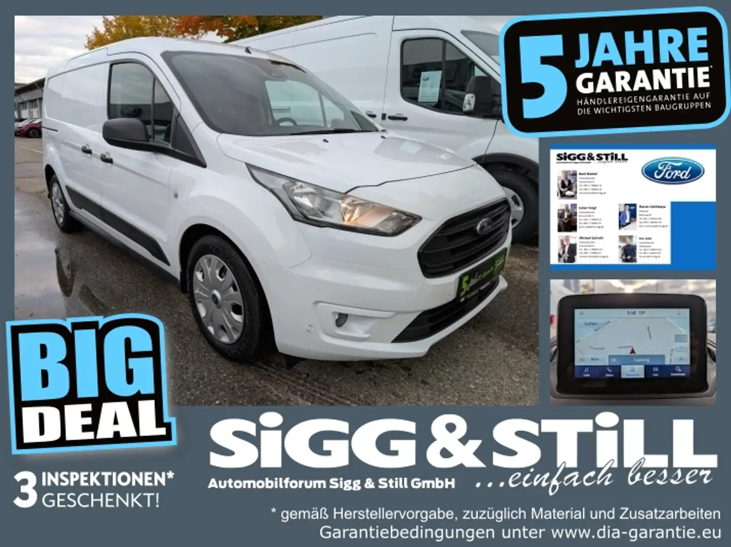Ford Transit Connect 1.5 230 L2 Trend NAV*KLIMA*SHZ*PDC Blanc - 1