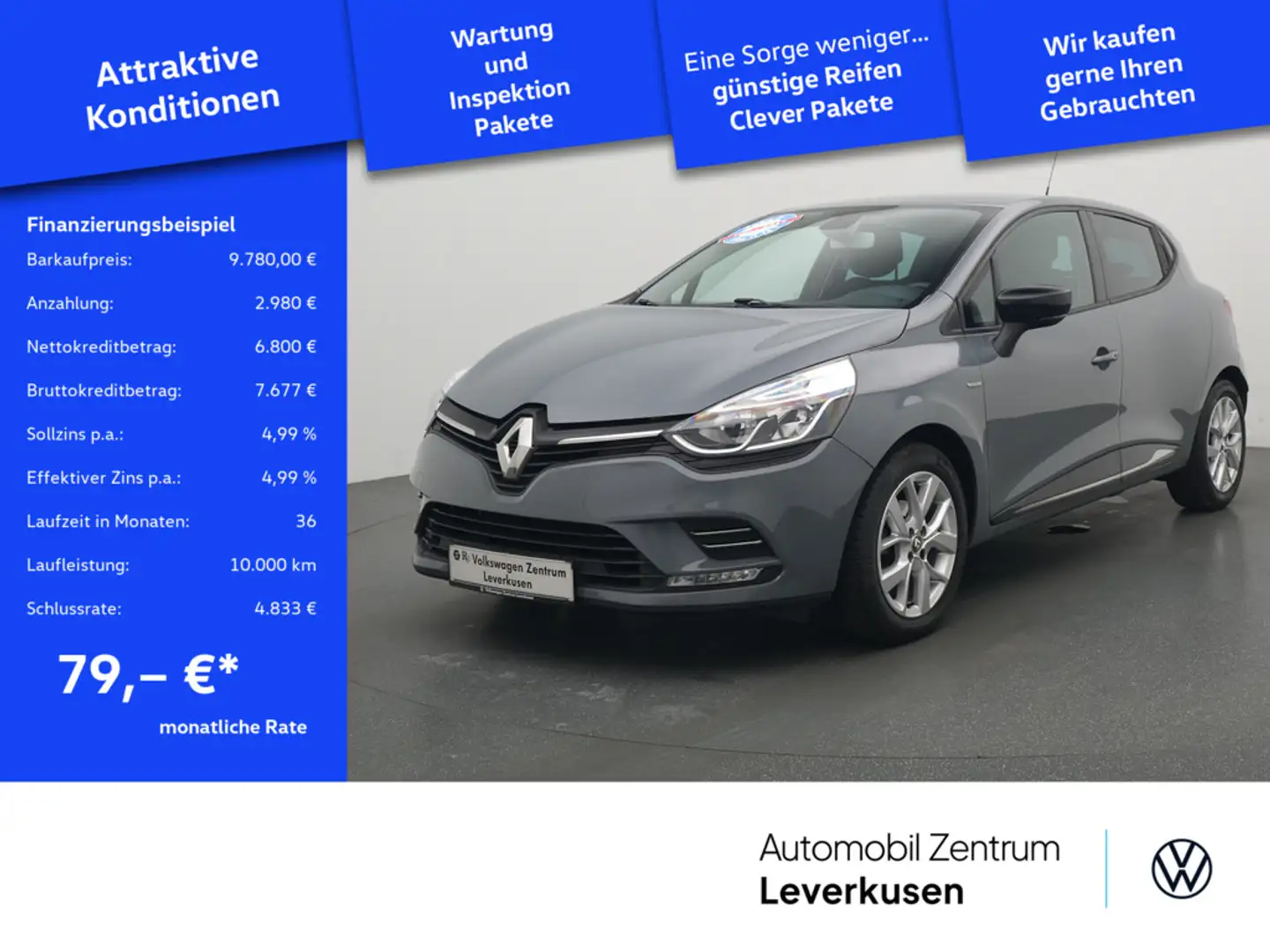 Renault Clio IV Limited PDC KLIMA KEYLESS NAVI Schwarz - 1