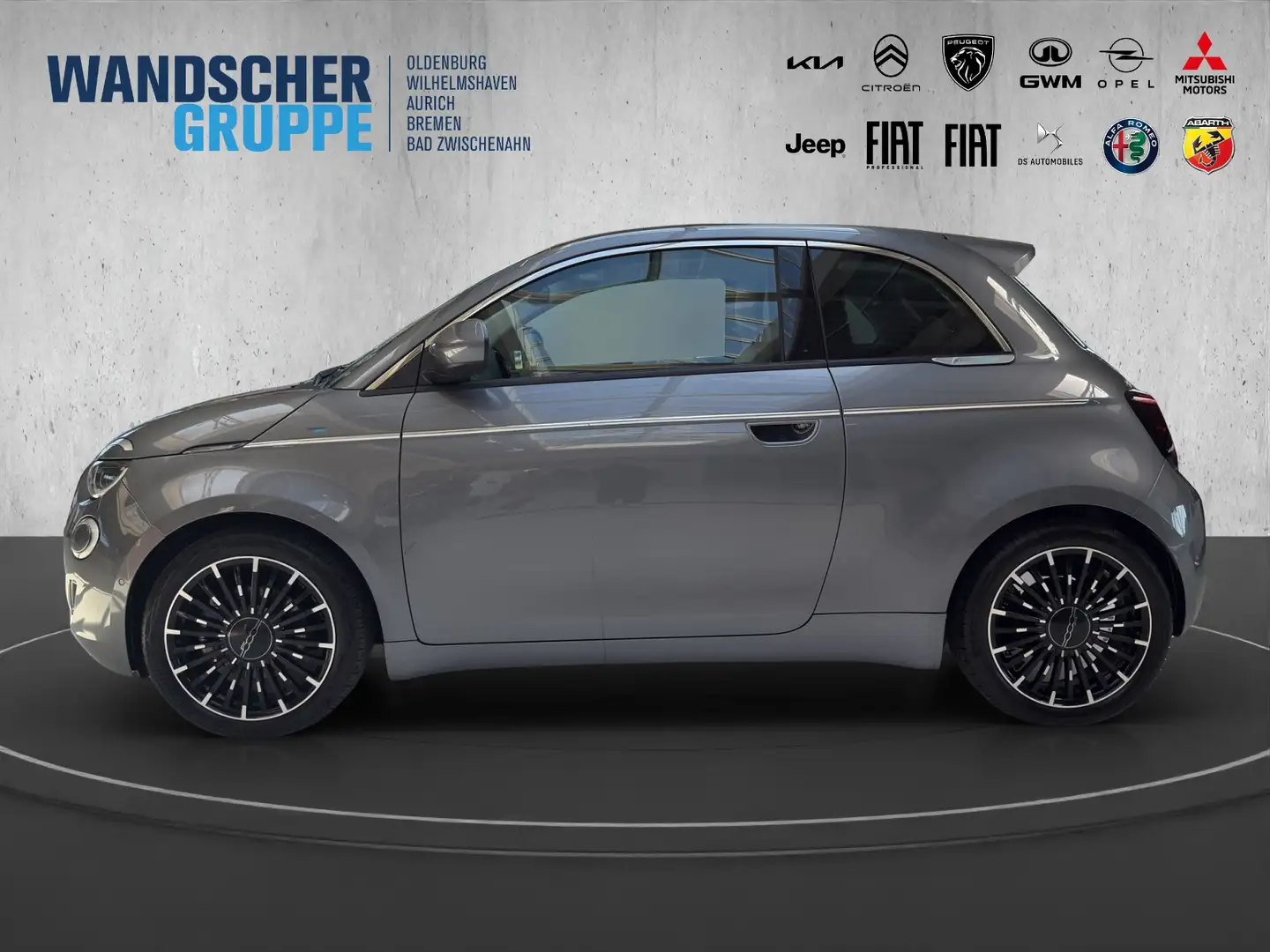 Fiat 500e La Prima +Pano+Kam.+LED+SHZ+SpurH+Winterp. Grau - 2