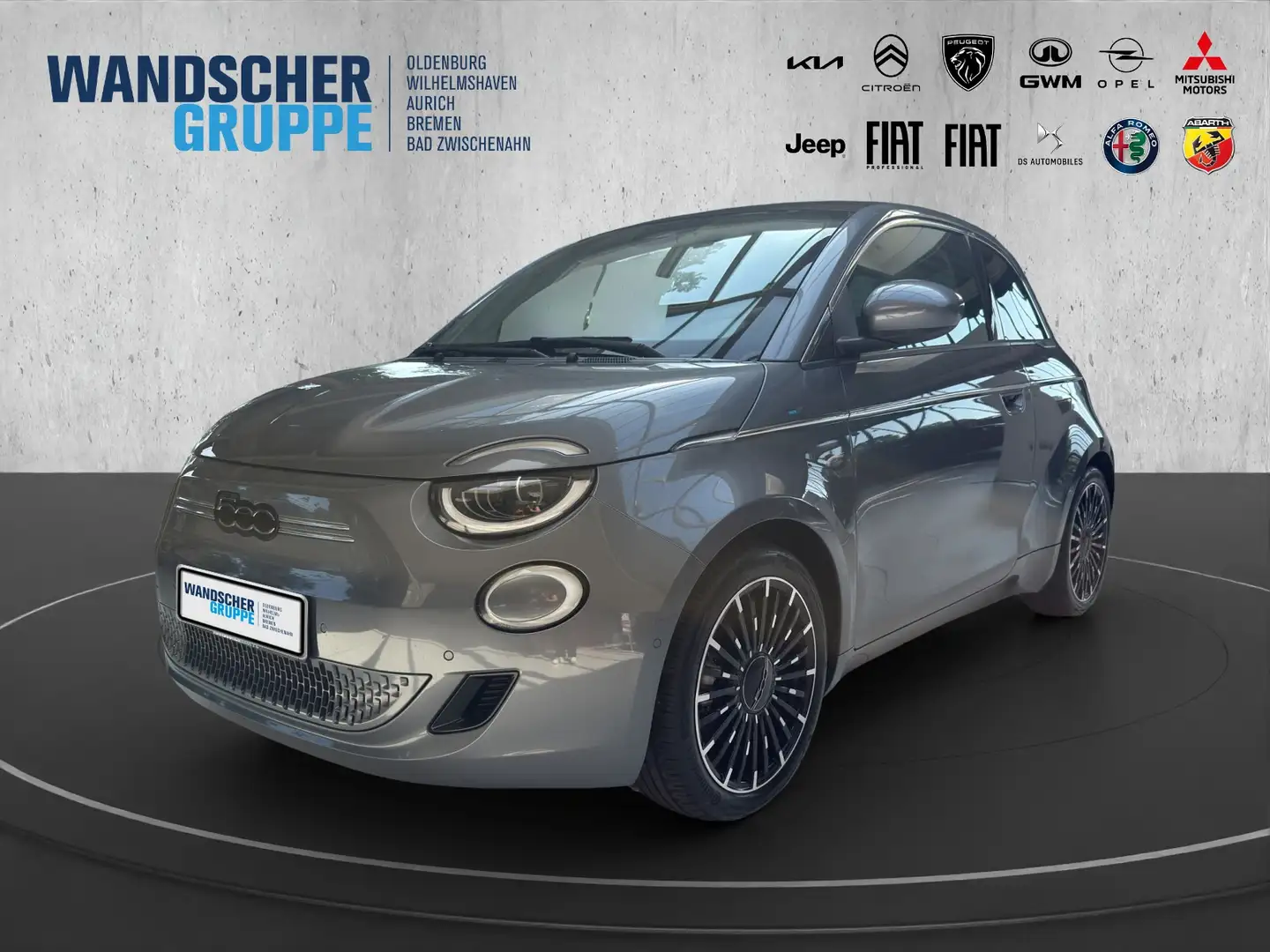 Fiat 500e La Prima +Pano+Kam.+LED+SHZ+SpurH+Winterp. Grau - 1