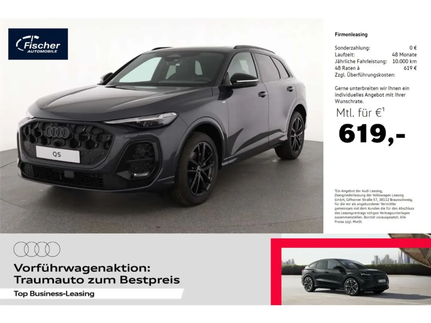 Audi Q5 TFSI quattro S line LP: 76435,-/Panorama Glasdach Grau - 1