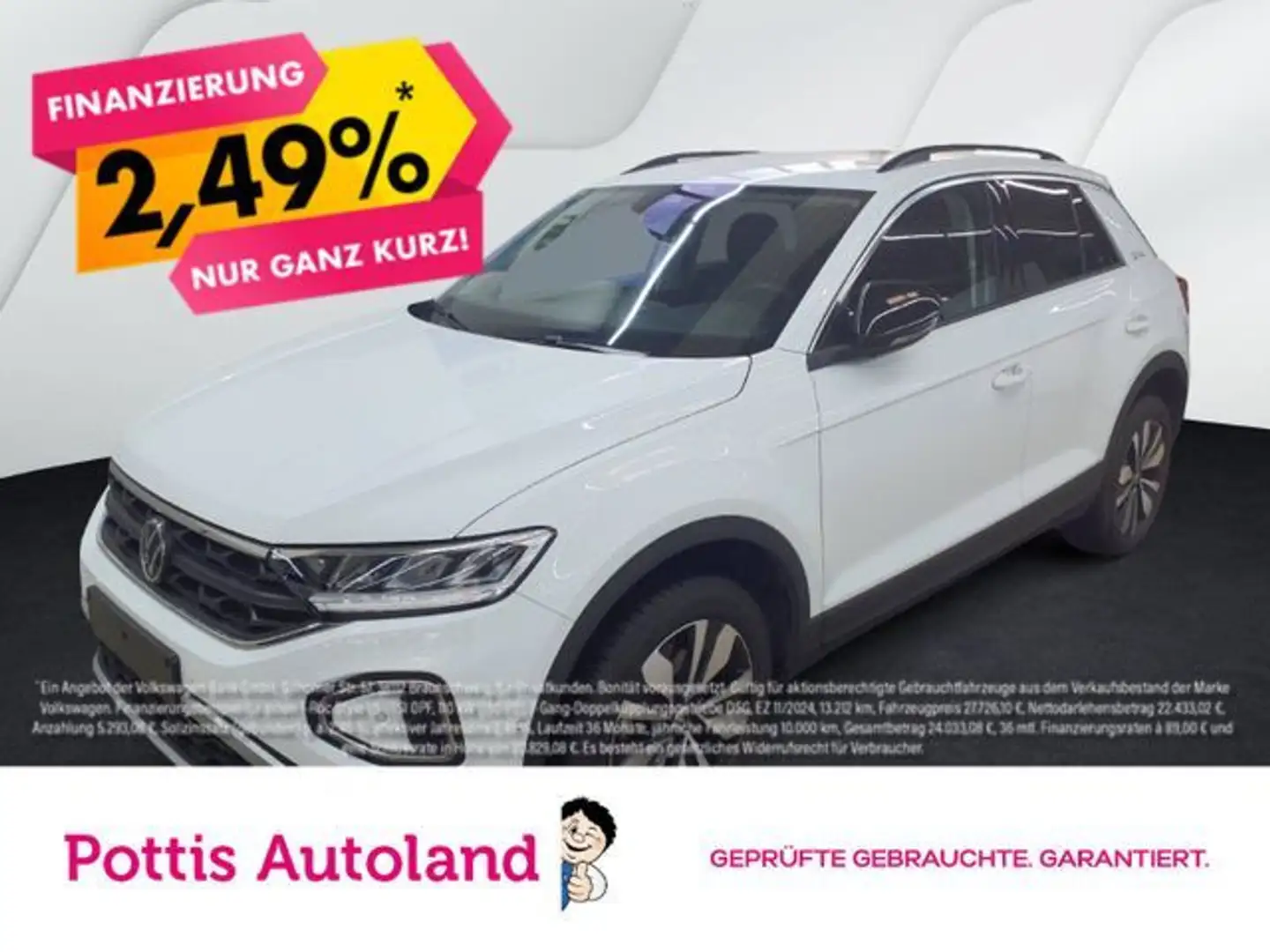 Volkswagen T-Roc 1.0 TSI GOAL NAVI PDC SITZHZG KLIMA Weiß - 1