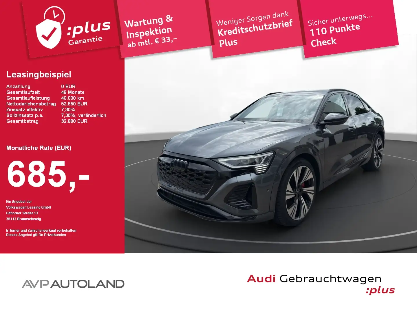 Audi Q8 e-tron Sportback 50  quattro S line | AHK | Gris - 1