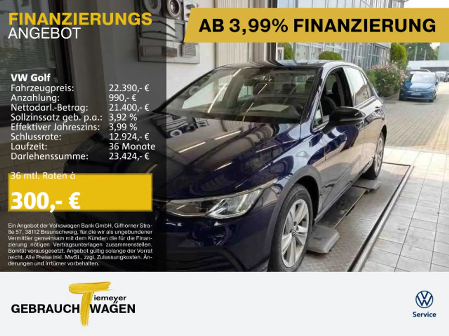 Volkswagen Golf 2.0 TDI DSG LIFE AHK APP-CONNECT NAVI ACC Blau - 1