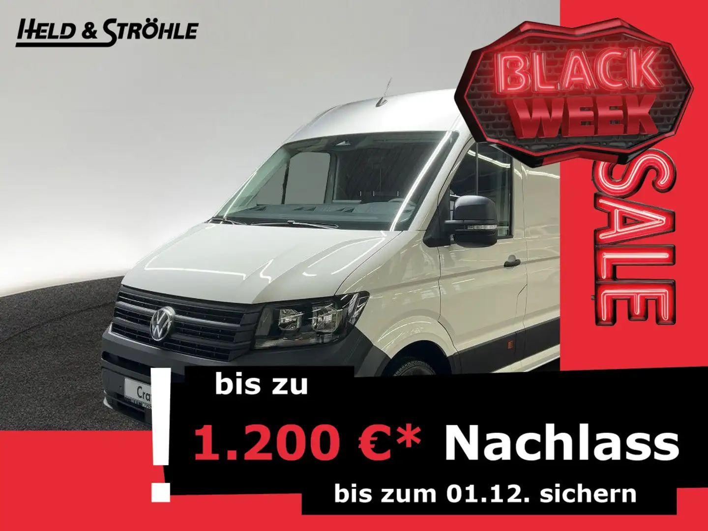 Volkswagen Crafter 35 Kasten MR HD 2.0 TDI KAM 270° DAB+ Weiß - 1