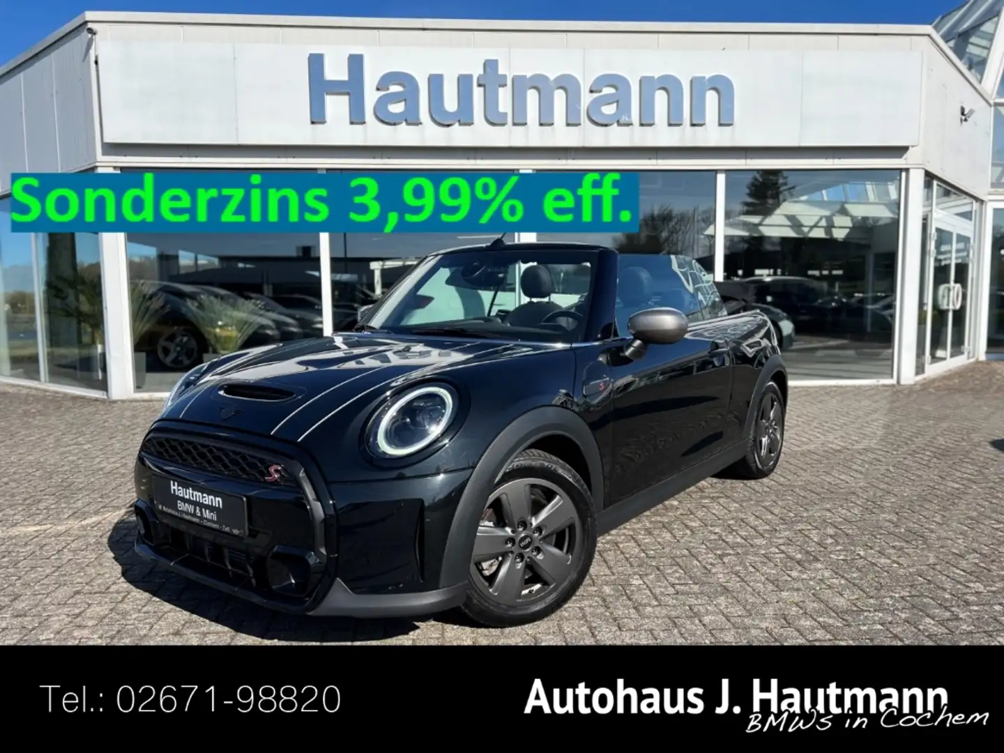 MINI Cooper S Cabrio *NAVI*LEDER*LED*PREMIUM* Schwarz - 1