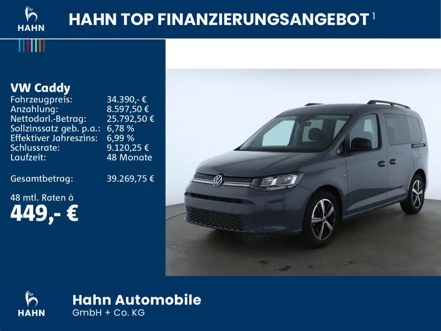 Volkswagen Caddy Life 2,0TDI 90kW DSG KAMERA AHK Grau - 2
