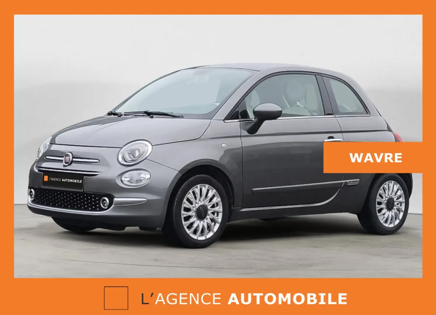 Fiat 500 1.2i Lounge - AUTO - CARPLAY - GARANTIE 12M Gris - 1