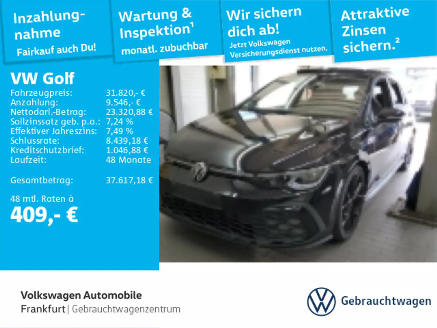 Volkswagen Golf GTI Golf VIII 2.0 TSI DSG GTI Navi IQ.Light DAB+ Fro Schwarz - 1
