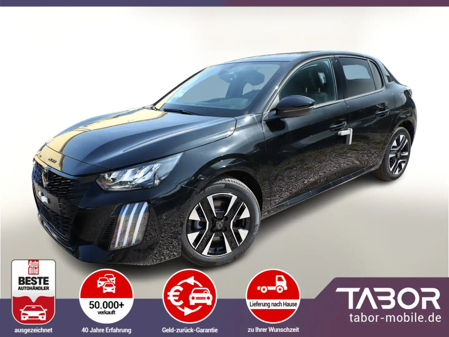 Peugeot 208 100 Allure 2xPDC DAB LED CarPlay Klimaaut Schwarz - 1