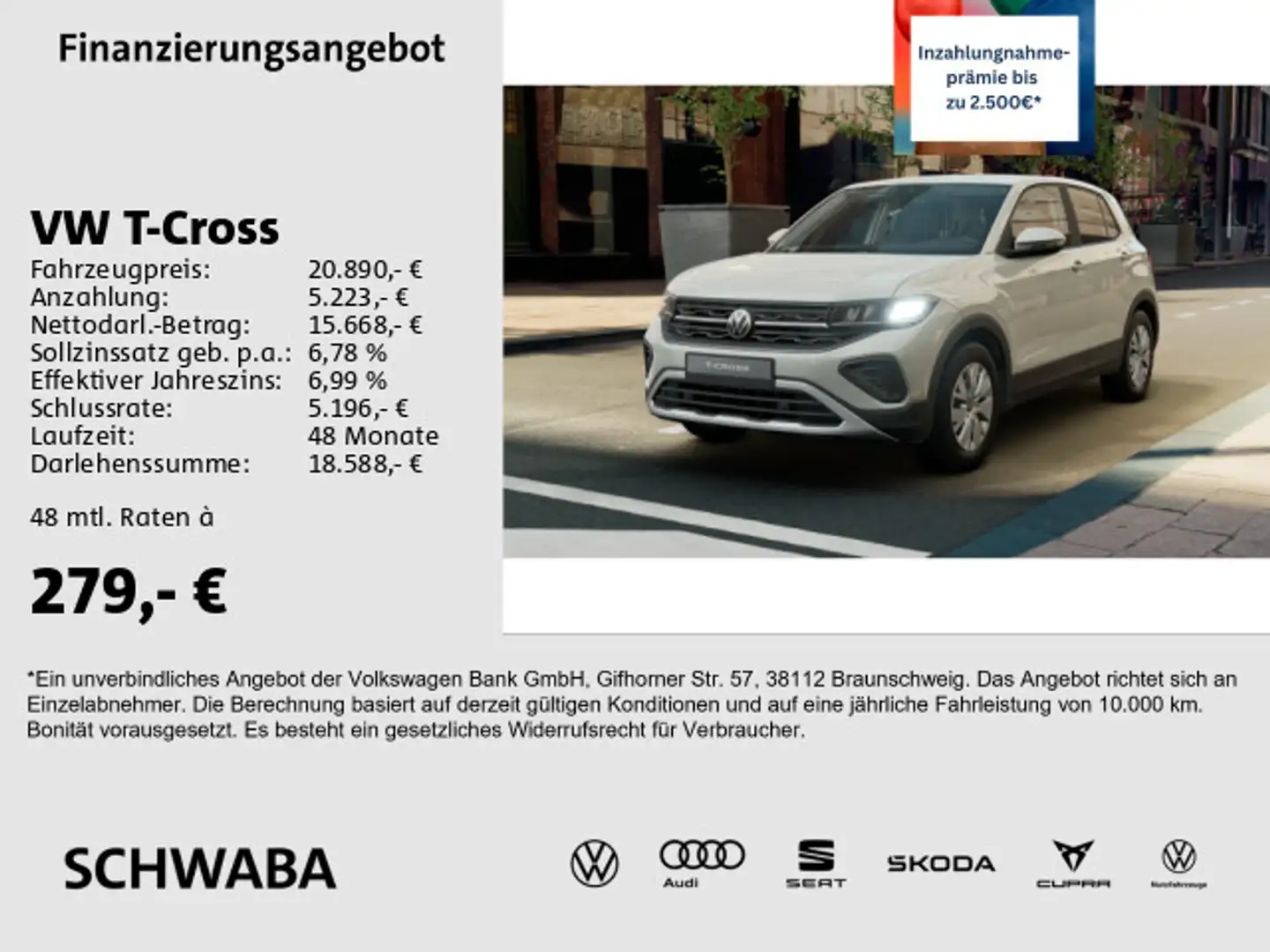 Volkswagen T-Cross 1.0 l TSI *PDC*SHZ* Grau - 1