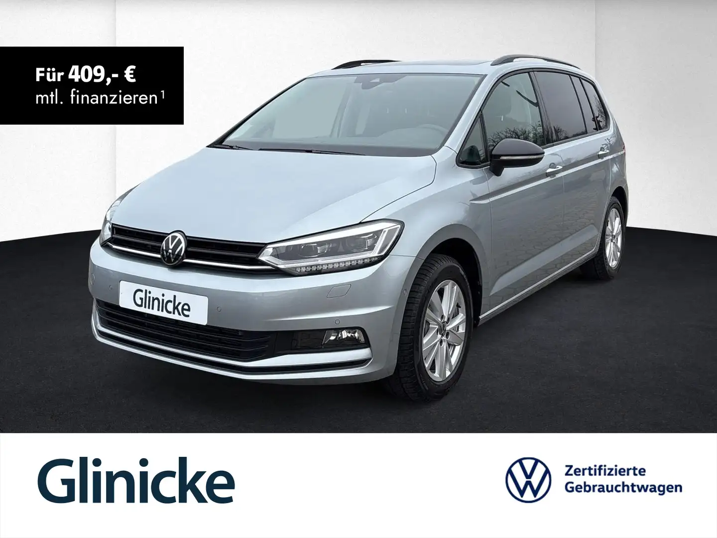 Volkswagen Touran Highline 2.0 TDI ACC+Rückfahrk.+Carplay+N Silber - 1