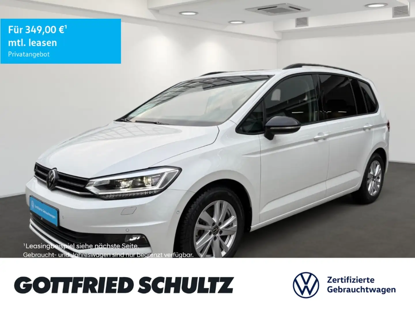 Volkswagen Touran 1.5 TSI DSG NAV PANO KAMERA STHZ Highline AHK LED Wit - 1