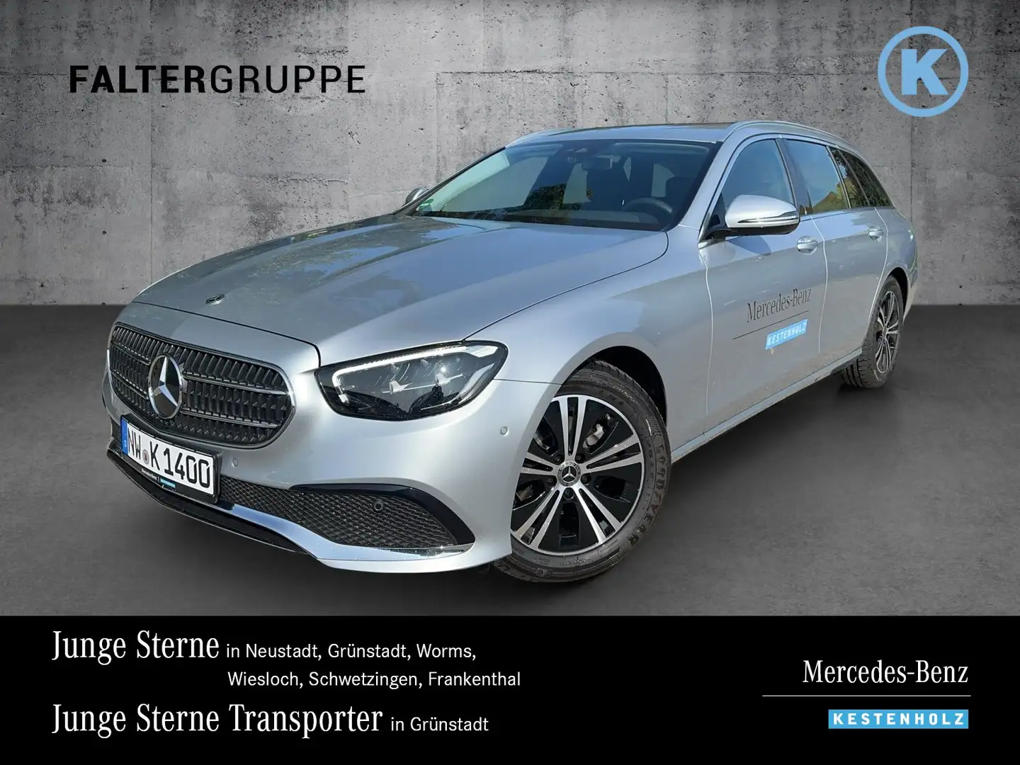 Mercedes-Benz E 220 E 220 d T AVANTGARDE+KAM+TWA+AMBI+EASYP+LED+SHZ Silber - 1