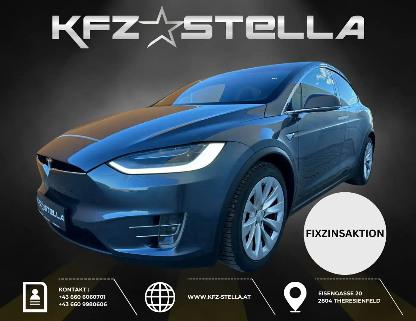 Tesla Model X 75D Performance 75kWh (mit Batterie) 7Sitzer/ Сірий - 1