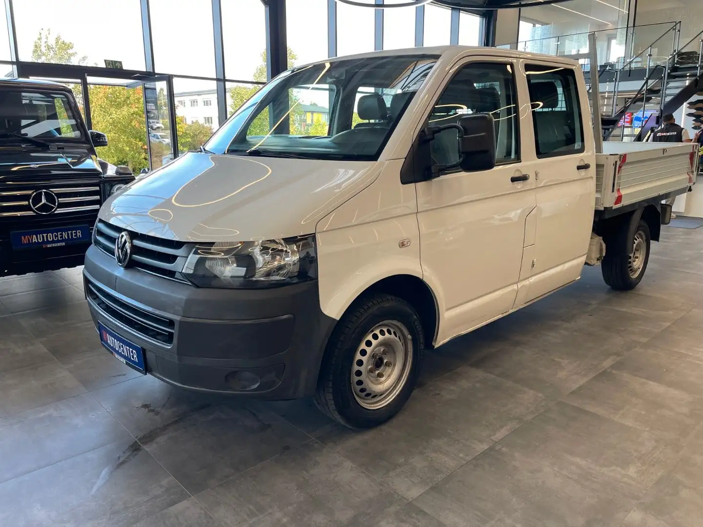 Volkswagen T5 Transporter Pritsche Doppelkabine *AHK*Klima Weiß - 2