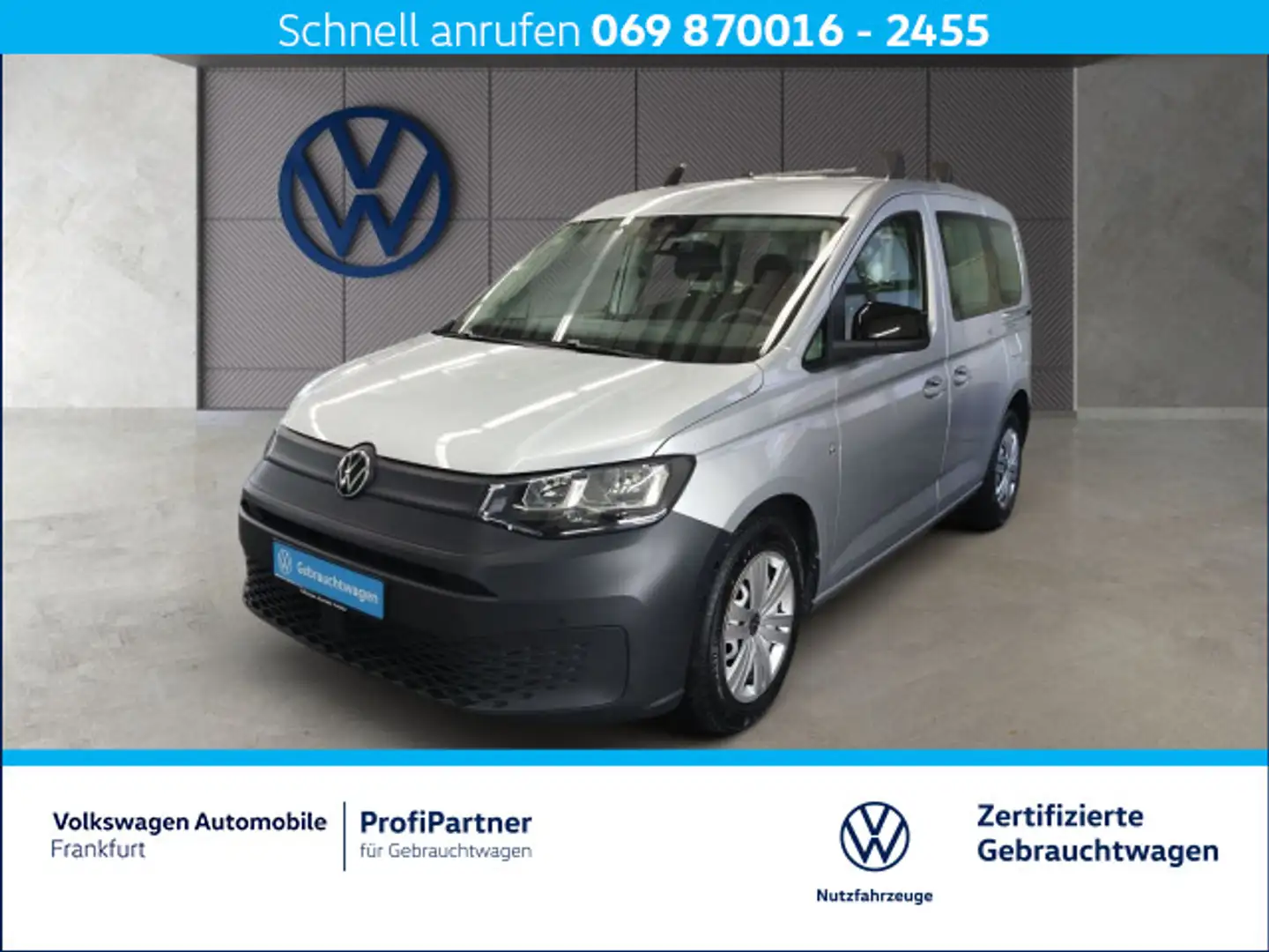Volkswagen Caddy 2.0 TDI Navi Klima Einparkhilfe 7-Sitzer Silber - 1