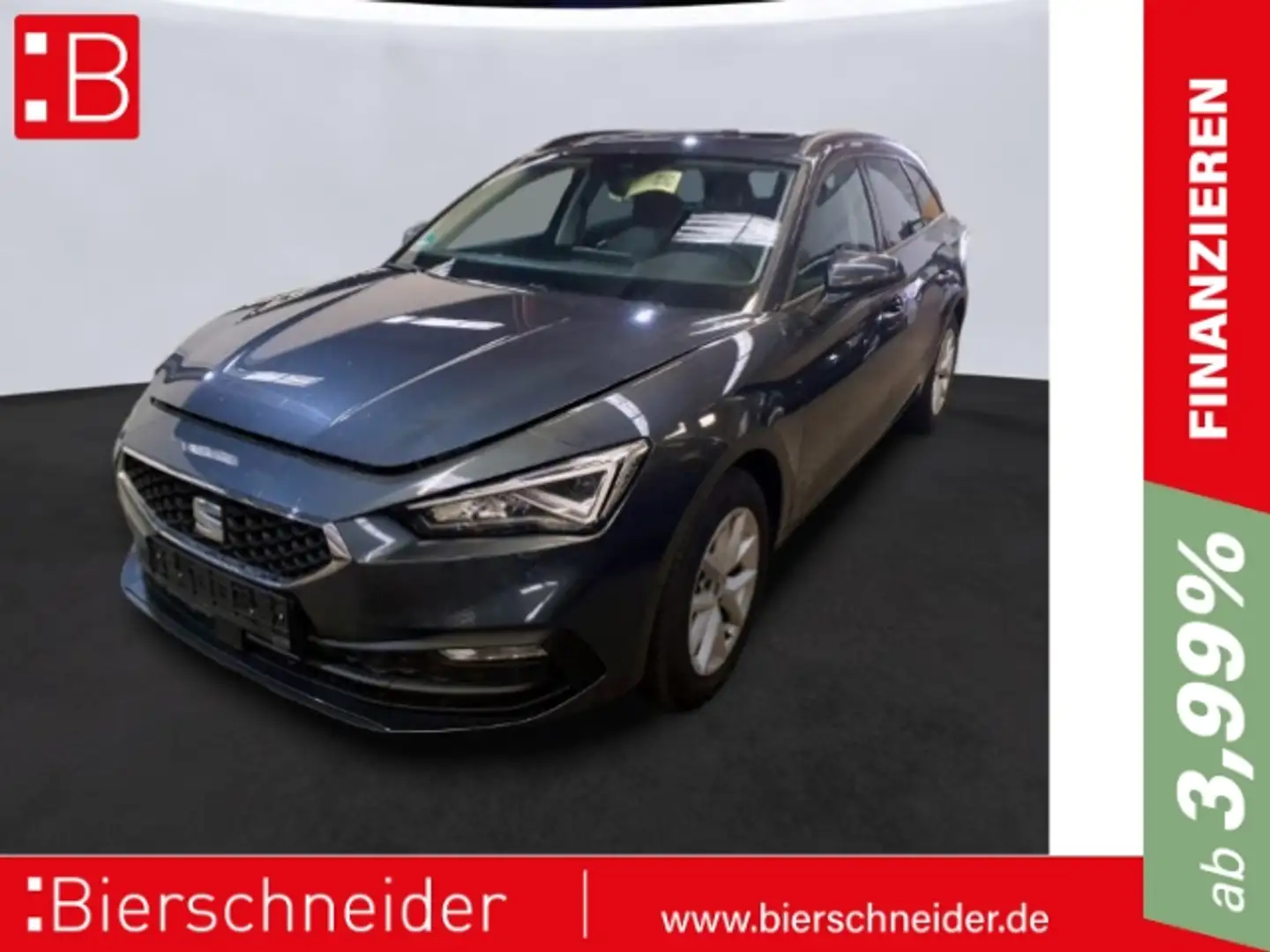 SEAT Leon Sp 2.0 TDI DSG Style AHK PANO REAR VIEW LED Grau - 1