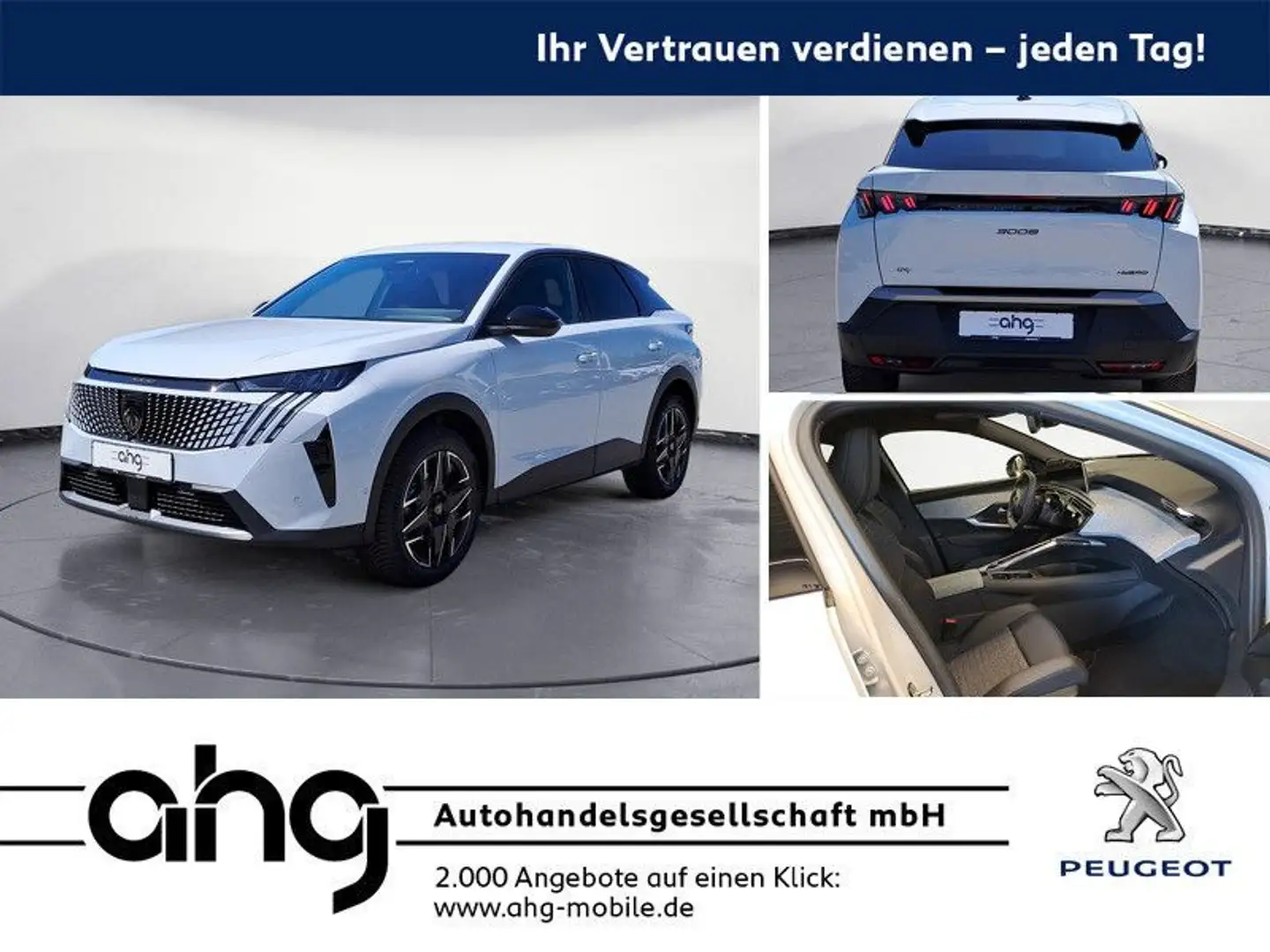 Peugeot 3008 Allure HYBRID 145 e-DSC6 Panorama-Navi Pake Weiß - 1