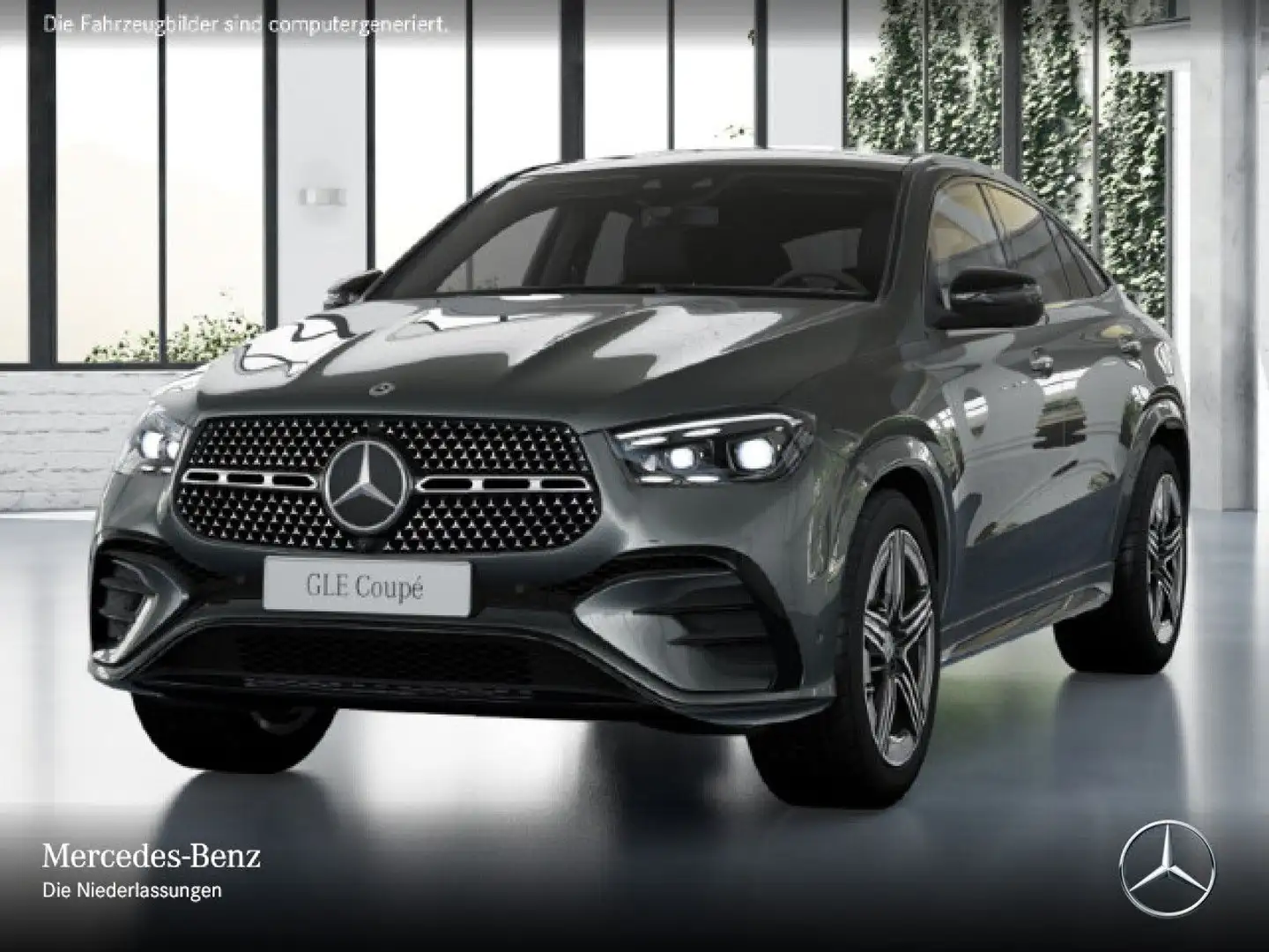 Mercedes-Benz GLE 350 de Coupé 4M AMG+NIGHT+PANO+360+AHK+HUD+9G Grau - 2