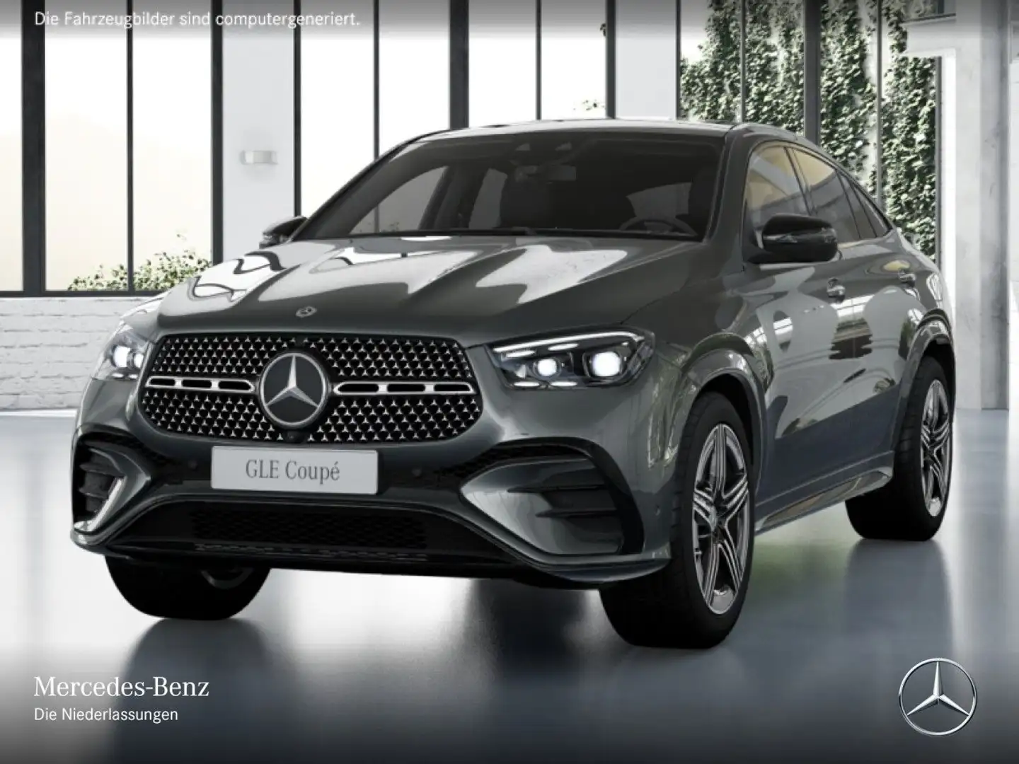 Mercedes-Benz GLE 350 de Coupé 4M AMG+NIGHT+PANO+360+AHK+HUD+9G Gris - 2