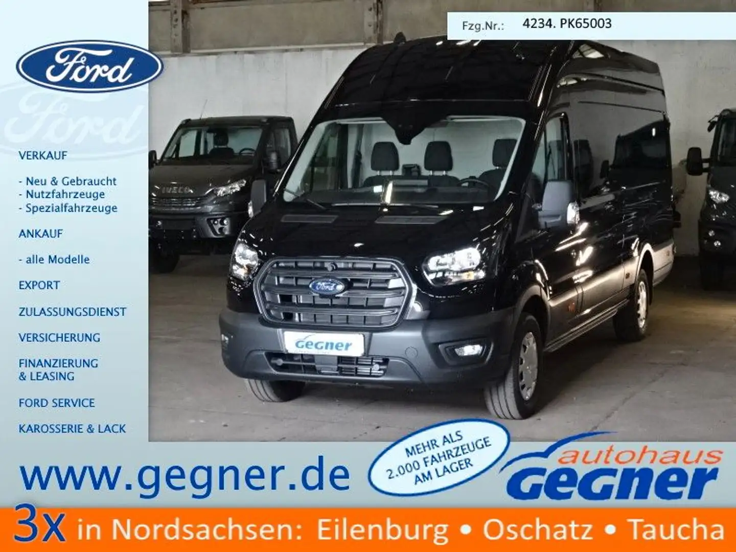 Ford Transit Trend 350 L4H3 LKW Kasten TWA WiPa SYNC4 Schwarz - 1