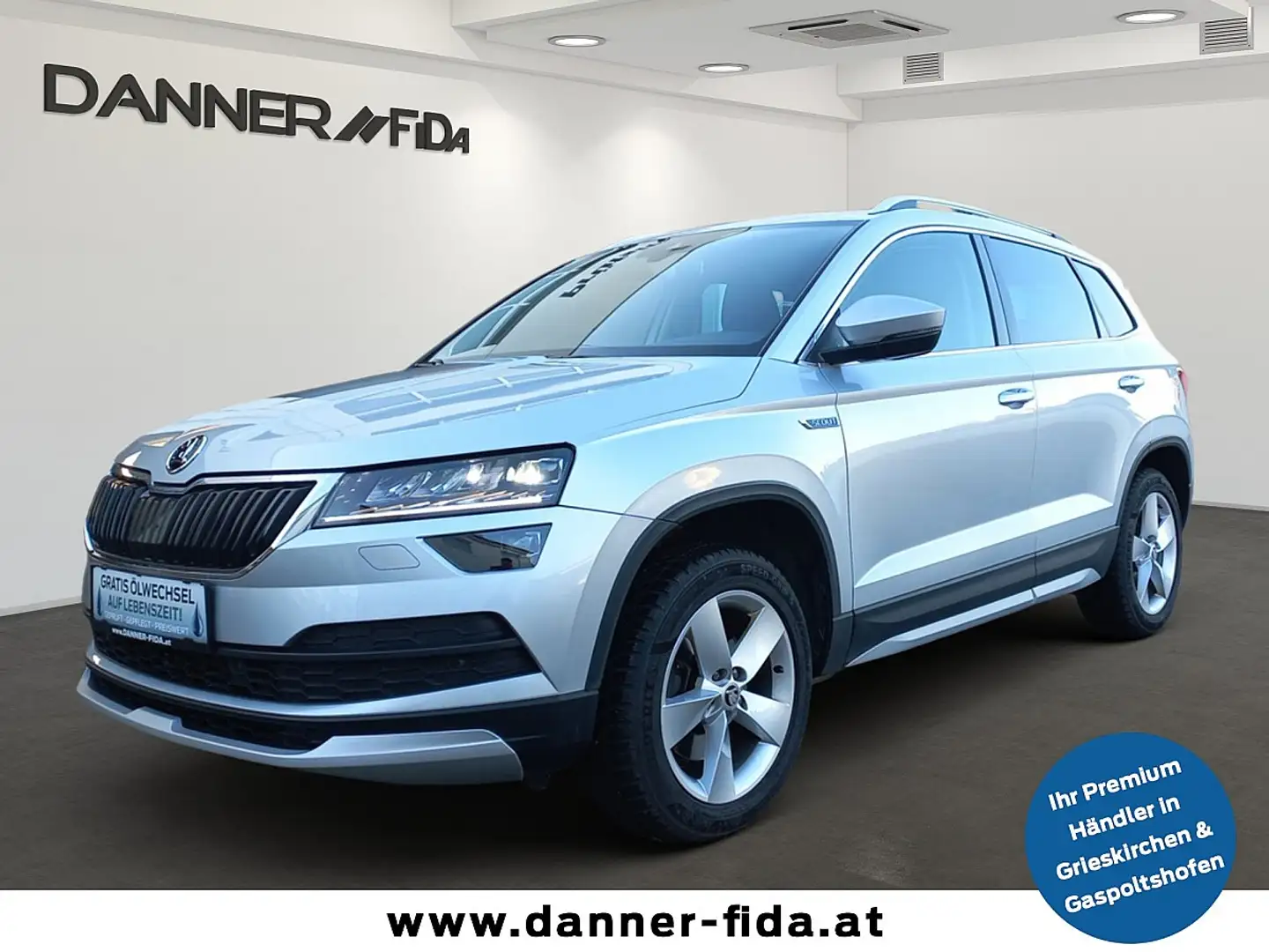 Skoda Karoq 140PS Diesel/Schaltgetriebe 2,0 TDI SCR 4x4 Sco... Silber - 1