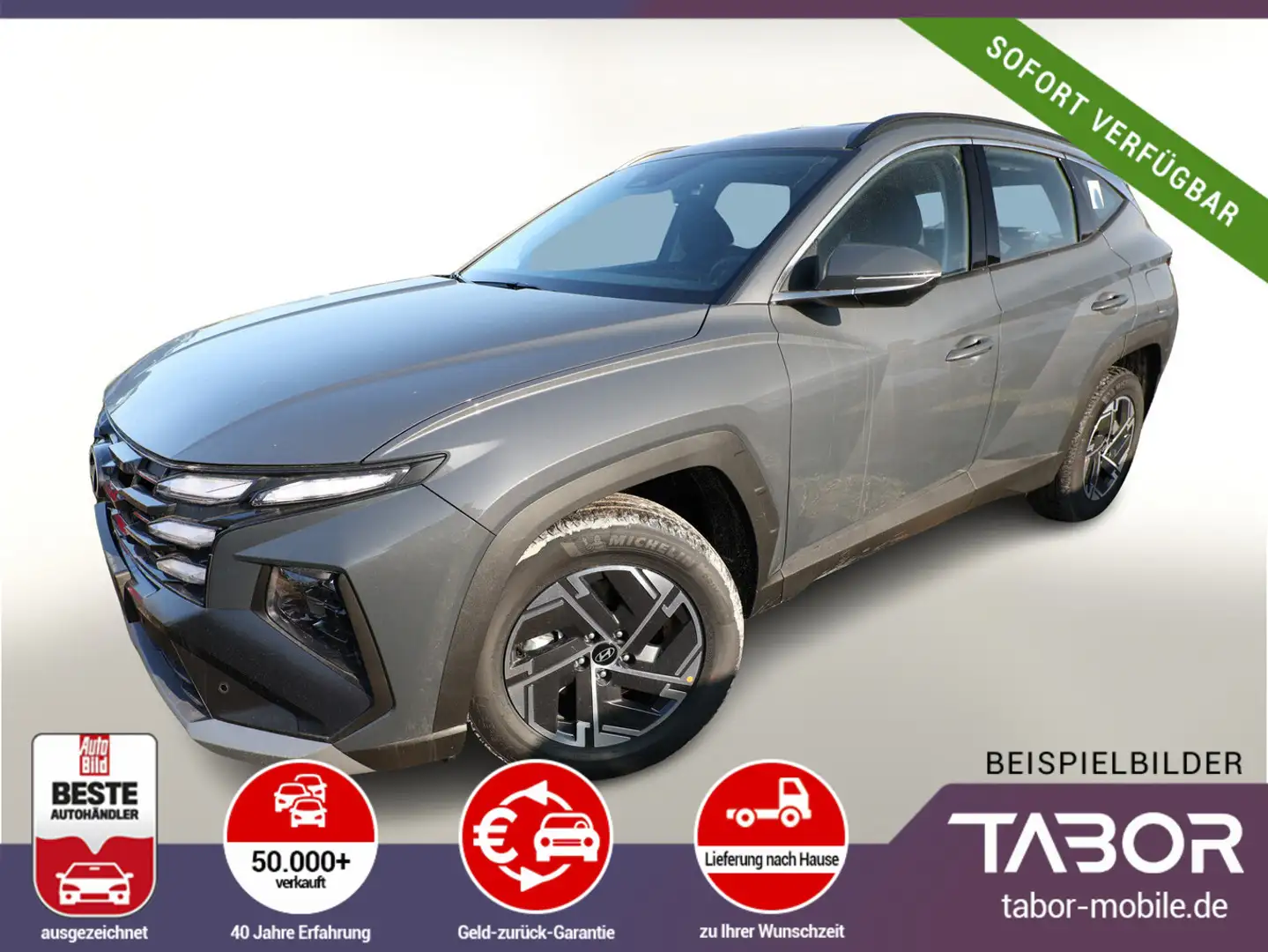 Hyundai TUCSON 1.6 HEV 215 4WD N Line Matrix SitzP 360° Grau - 1