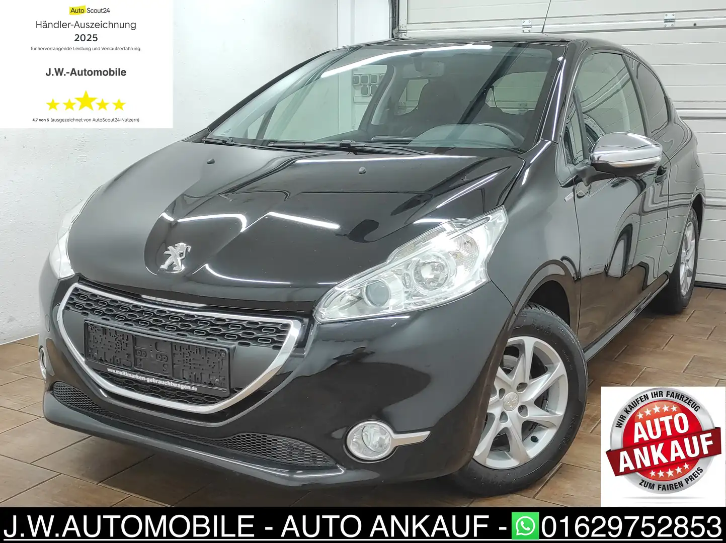 Peugeot 208 STYLE 1.2 12V KLIMA LED EURO-5 TEMP PDC BC ESP AUX Schwarz - 1