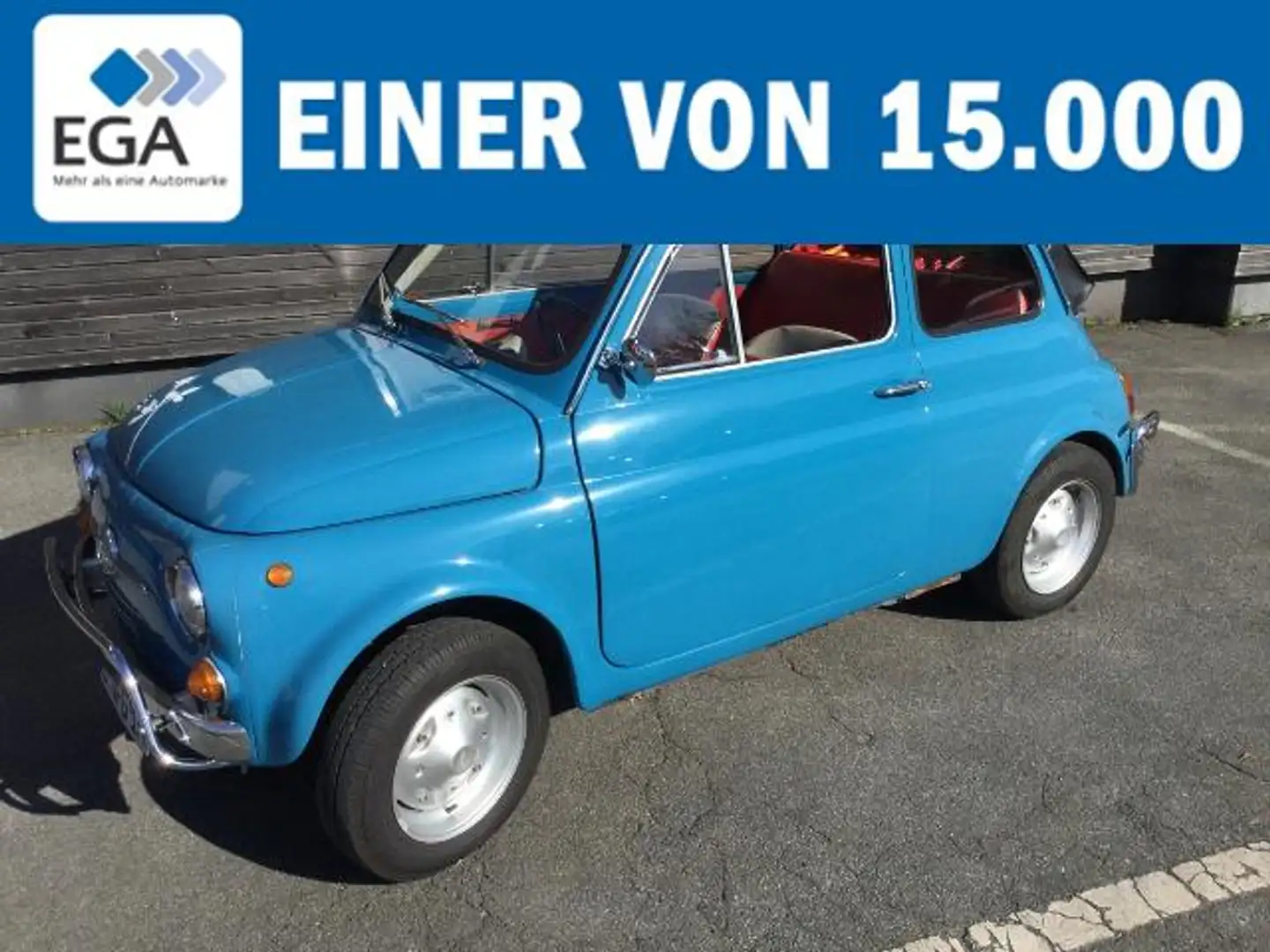 Fiat 500 Faltdach Blau - 1