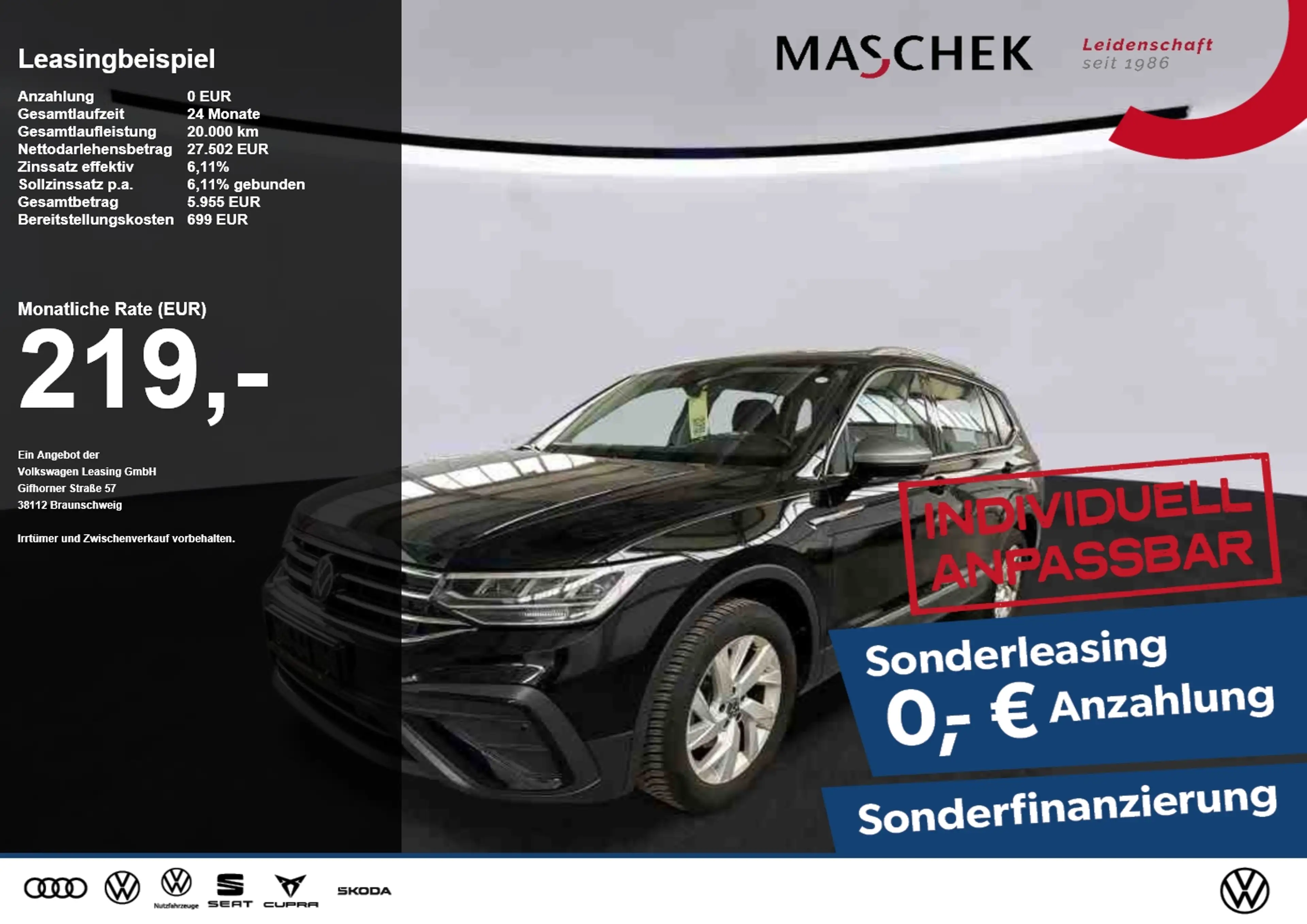 Volkswagen Tiguan Allspace 1.5 TSI Sonderleasing! 7-Sitze Navi AHK