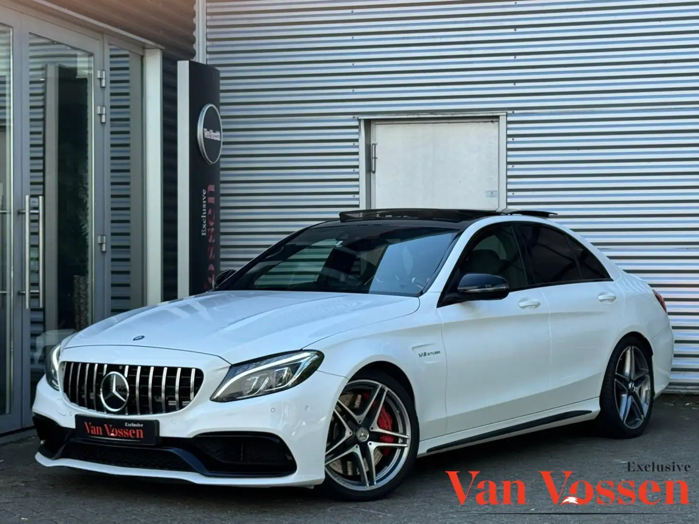 Mercedes-Benz C 63 AMG C63 S |Pano|Night|Sfeer|Memory|Carbon|Schaalstoele Blanco - 1