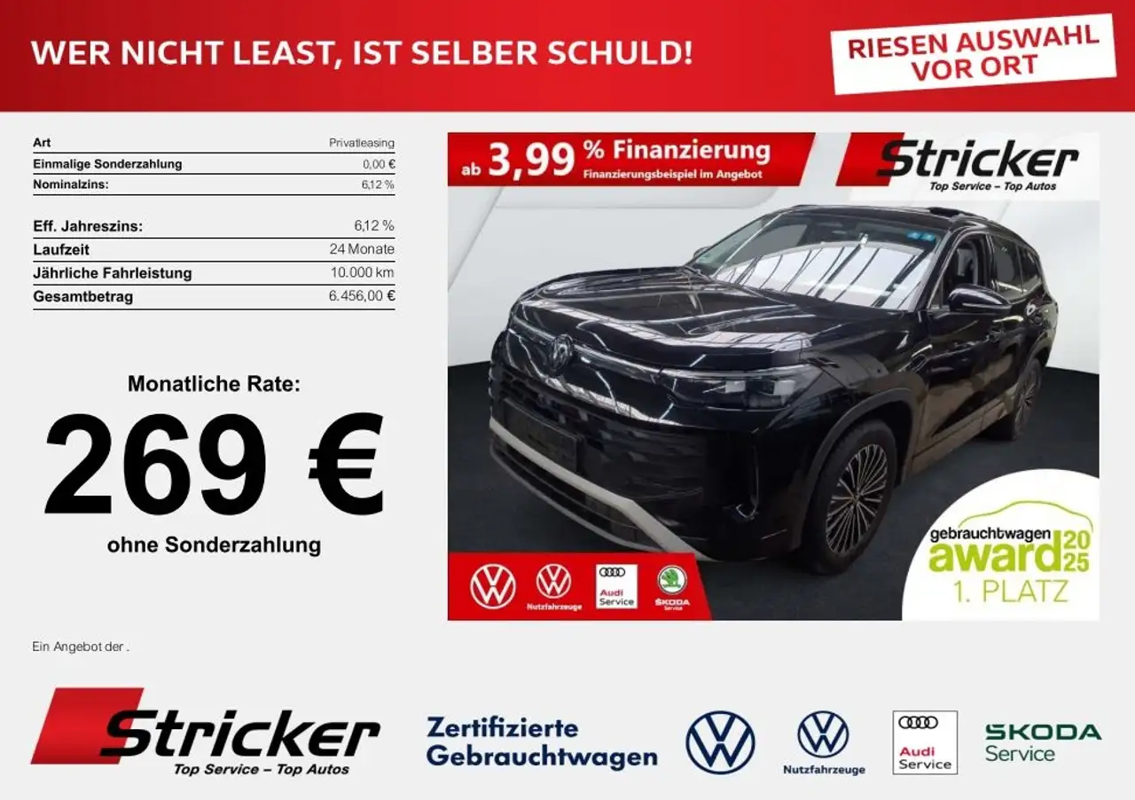 Volkswagen Tayron Life 1.5TSI 269,-ohne Anzahlung 7-Sitzer AHK IQ.L 2