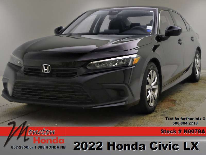 Black 2022 Honda Civic Sedan Front-Wheel Drive Automatic