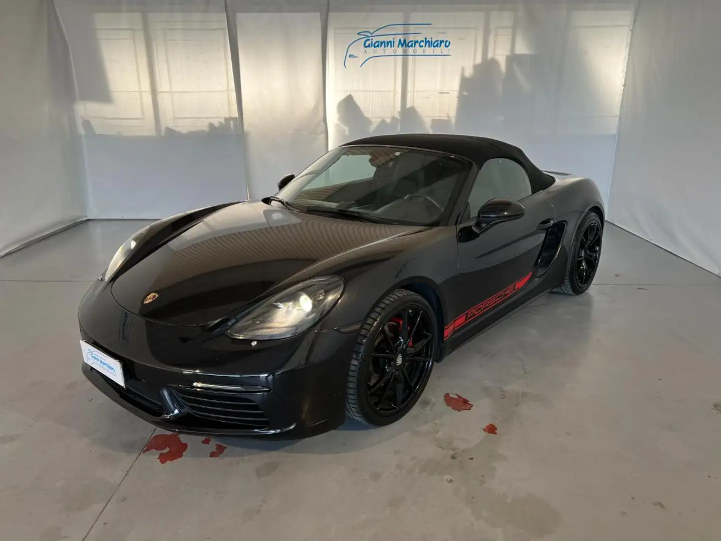 Porsche Boxster 718 2.0 PDK SPORT CHRONO-PELLE-20"-SCARICO Schwarz - 1