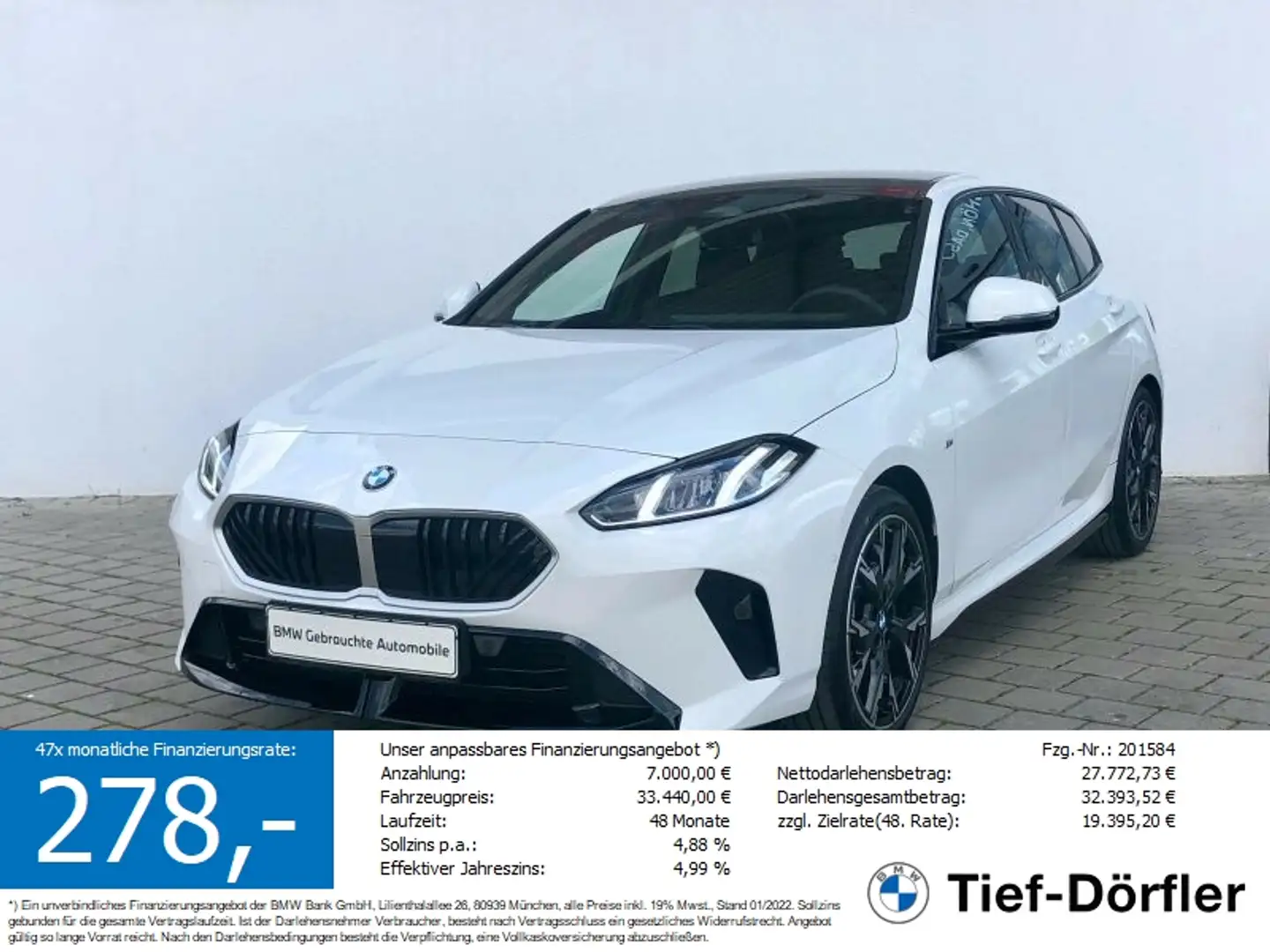 BMW 120 SAG F70 M Sport CAM/NAV/PRIVACY/DAB/SH Blanc - 1