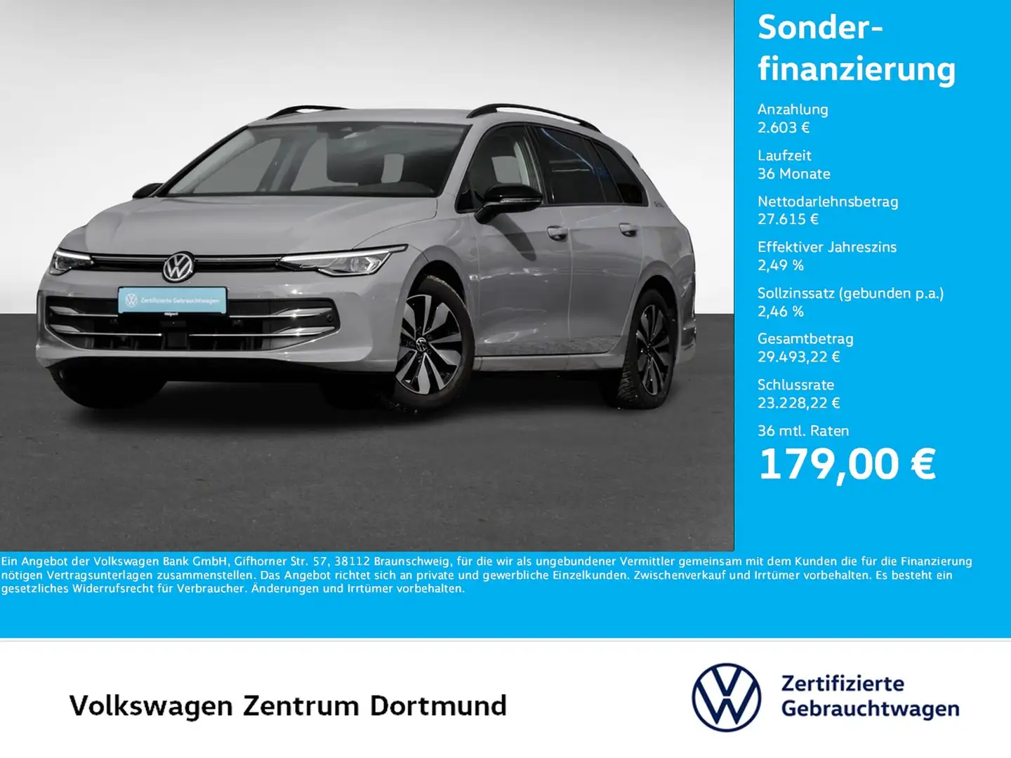 Volkswagen Golf Variant VIII 1.5 eTSI GOAL FACELIFT AHK ACC Gris - 1
