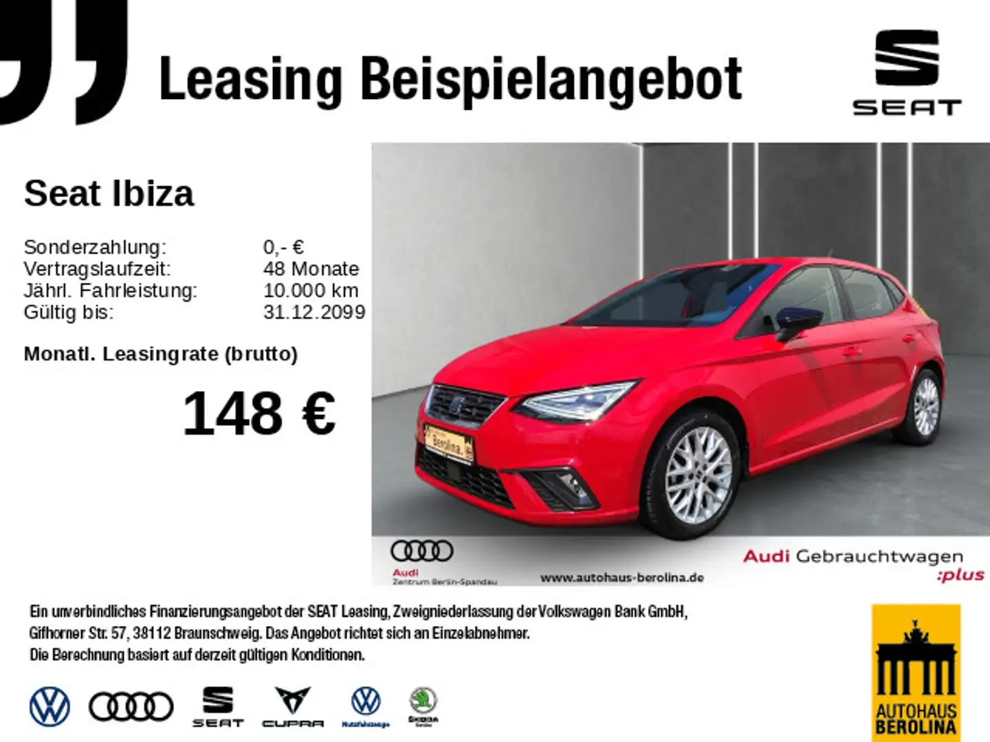 SEAT Ibiza 1.0 TSI FR *NAV*LED*GRA*KLIMA* Rot - 1