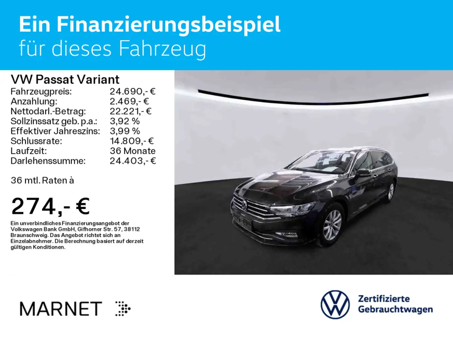 Volkswagen Passat Variant Business 2.0 TDI DSG* Navi*Kamera Grijs - 2