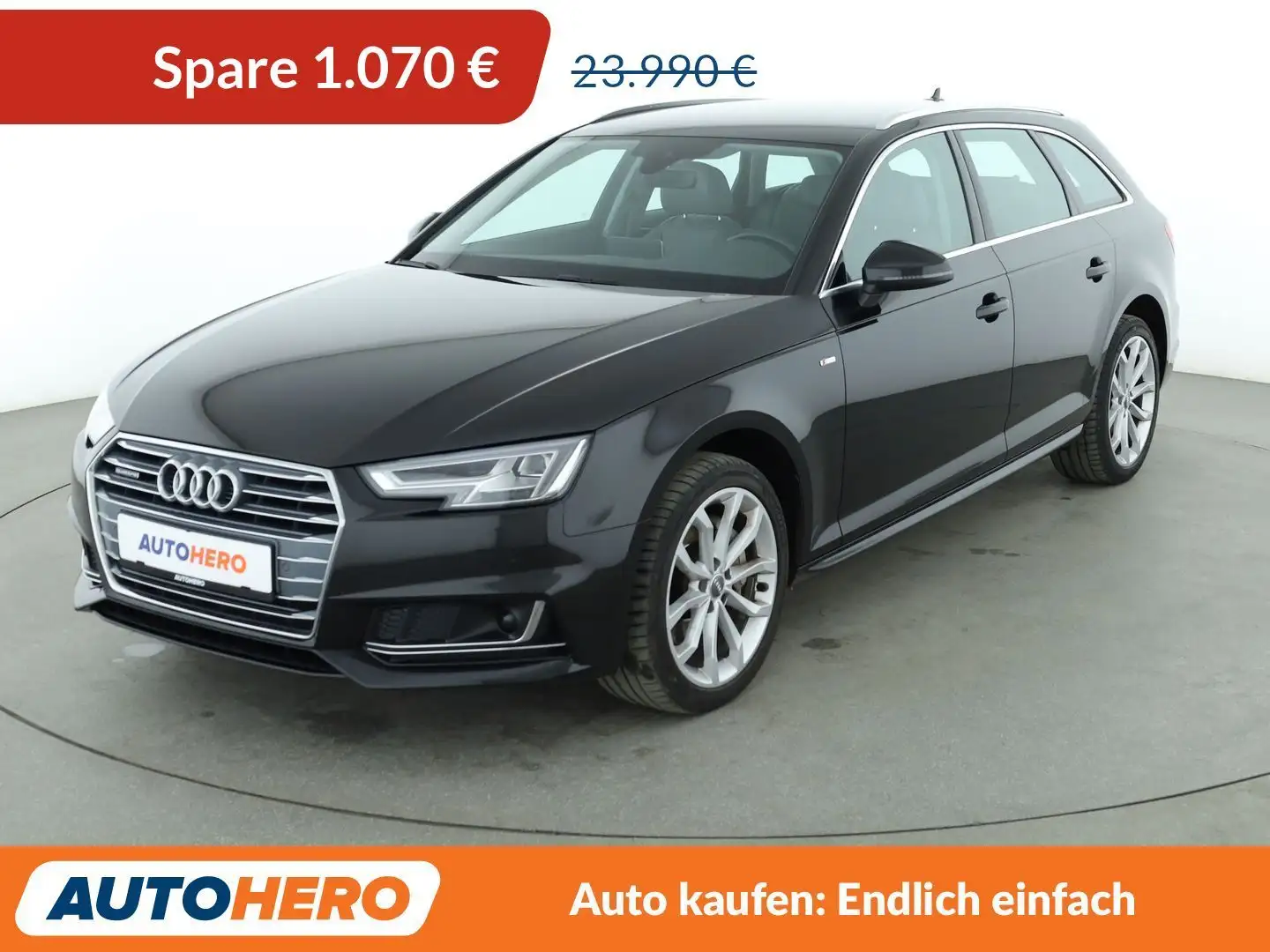 Audi A4 2.0 TDI quattro Sport Aut.*SLINE*NAVI*ACC*LED*PDC* Schwarz - 1