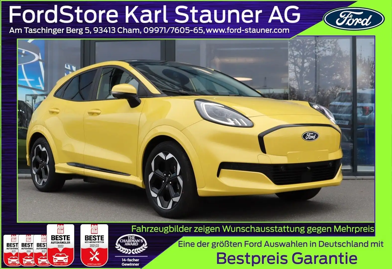 Ford Puma Gen-E PREMIUM Elektro 43 kWh NEU 0 % FIN* Gelb - 1