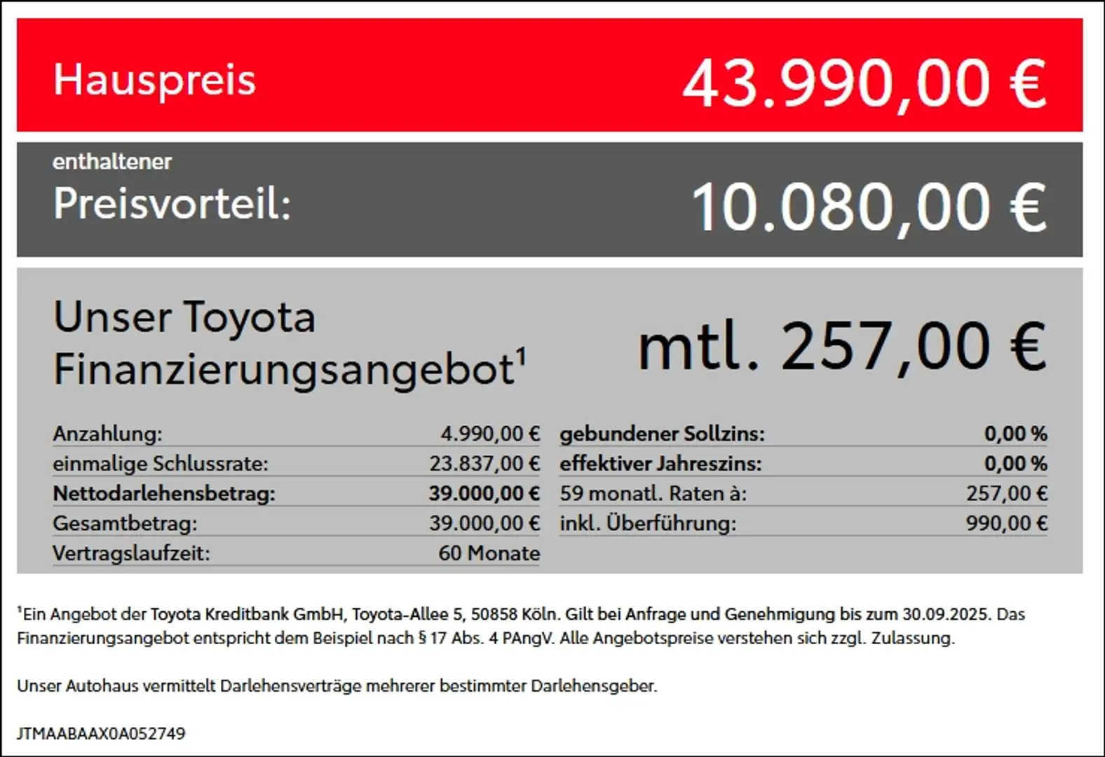 Toyota bZ4X BEV 150kWh 4x2 Lounge + Sky&Sound *0,00%* Silber - 1