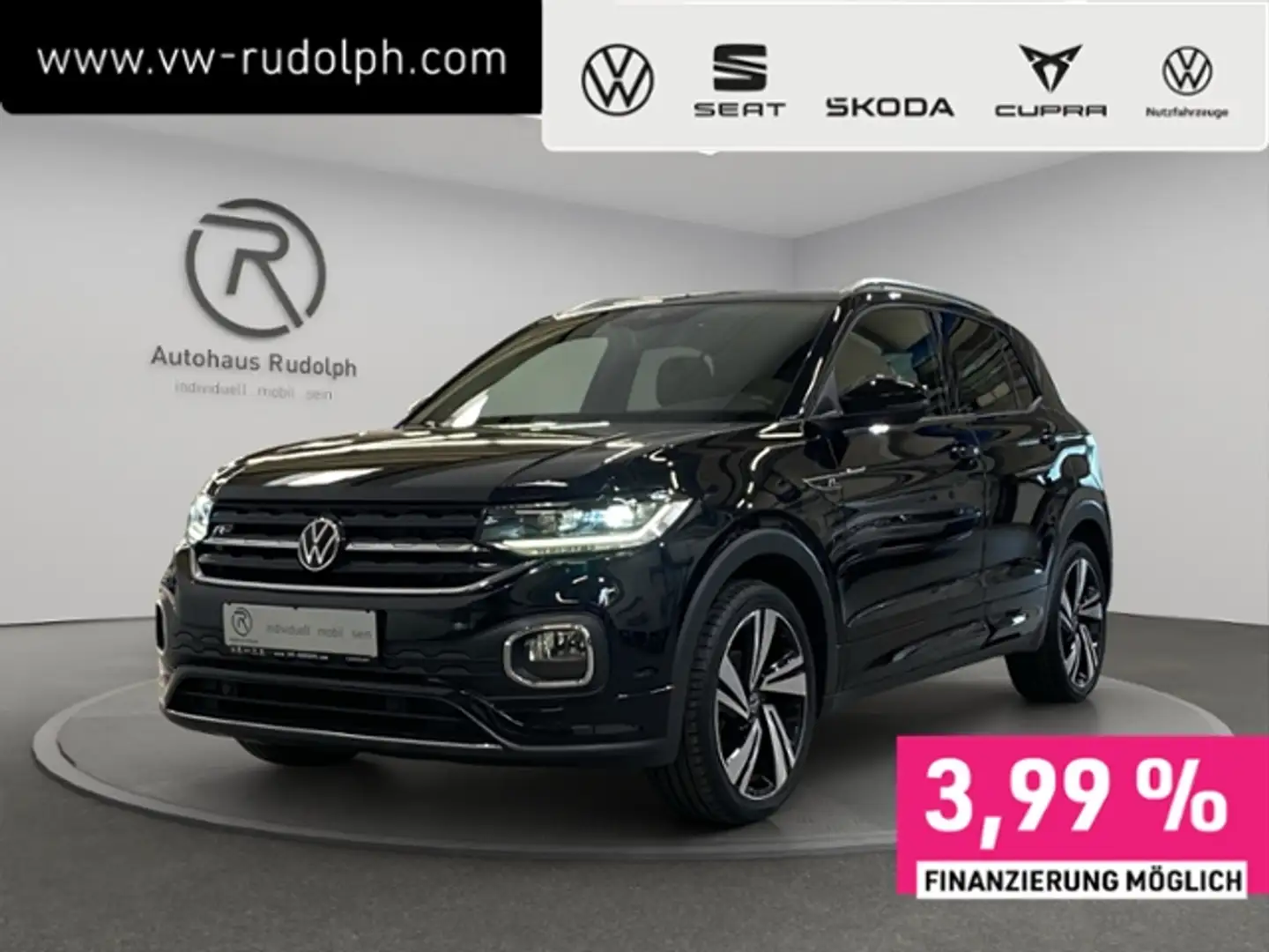 Volkswagen T-Cross 1.5 TSI DSG R-Line / Navi ACC RFK Negro - 1
